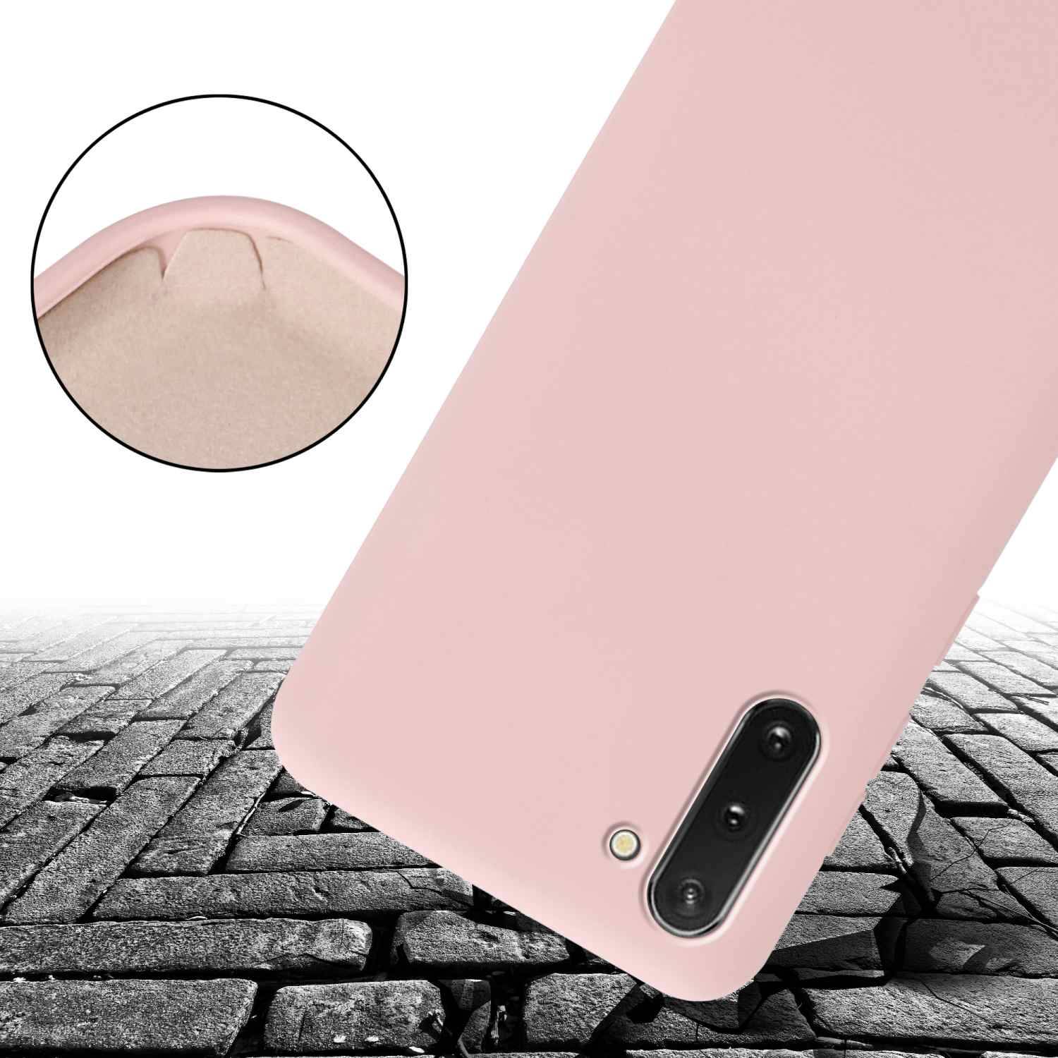Cadorabo Schutzhülle für Samsung Galaxy NOTE 10 Hülle in Rosa Handykette Etui längenverstellbar Kordel Band