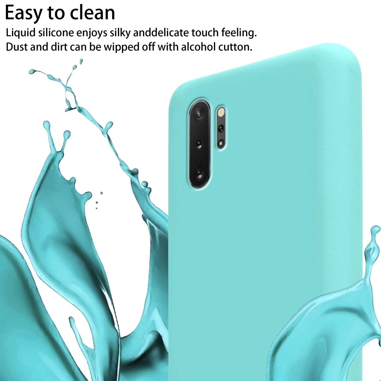 Cadorabo Schutzhülle für Samsung Galaxy NOTE 10 PLUS Hülle in Türkis Handykette Etui längenverstellbar Kordel Band