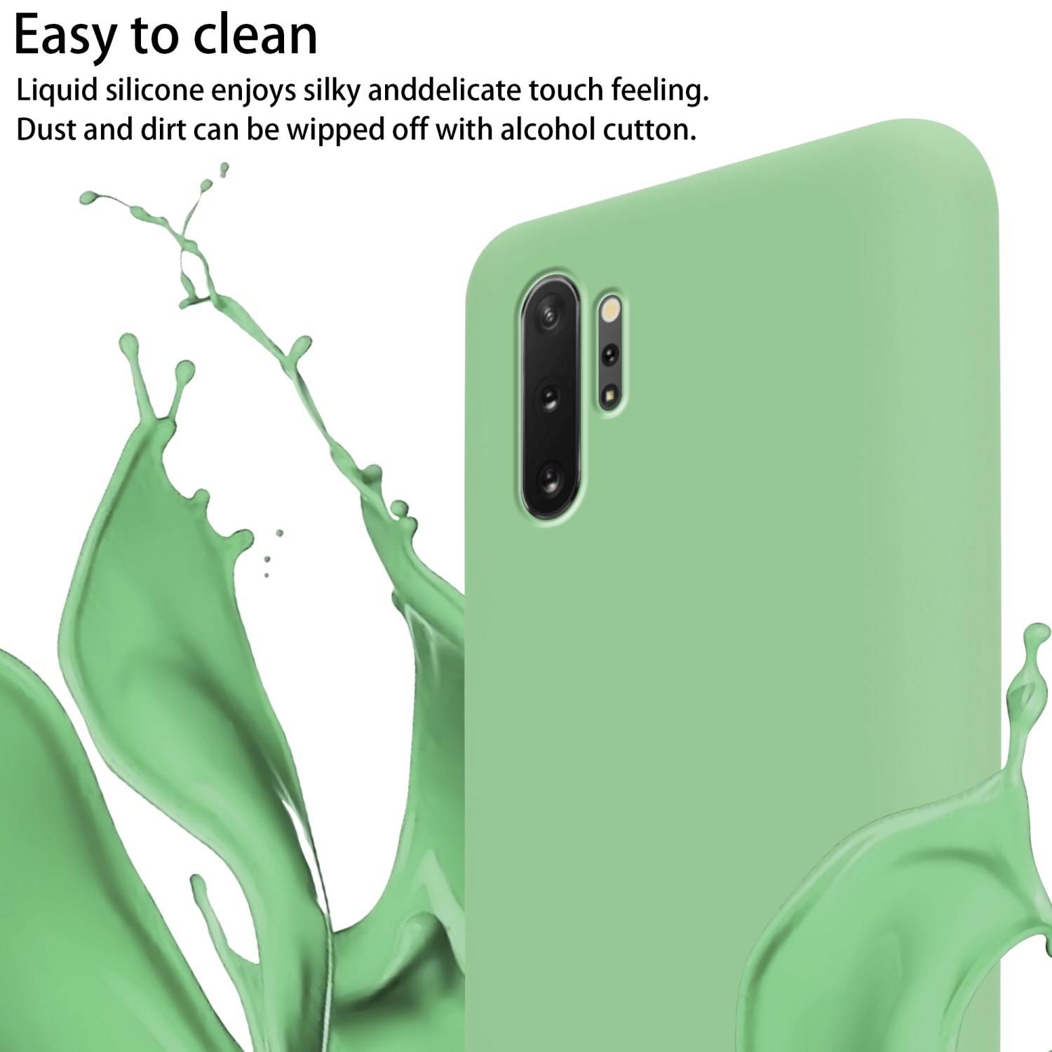 Cadorabo Schutzhülle für Samsung Galaxy NOTE 10 PLUS Hülle in Grün Handykette Etui längenverstellbar Kordel Band