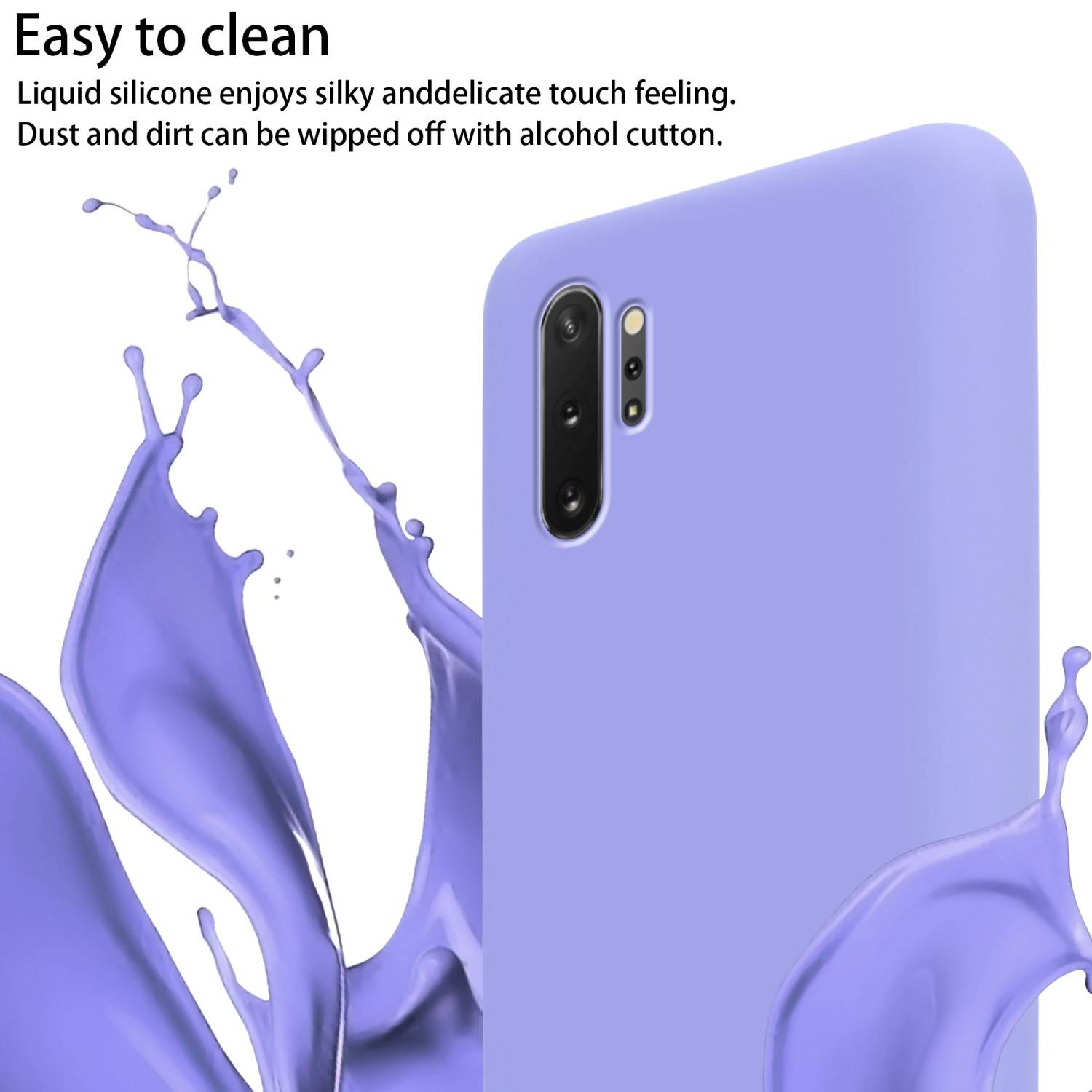 Cadorabo Schutzhülle für Samsung Galaxy NOTE 10 PLUS Hülle in Lila Handykette Etui längenverstellbar Kordel Band