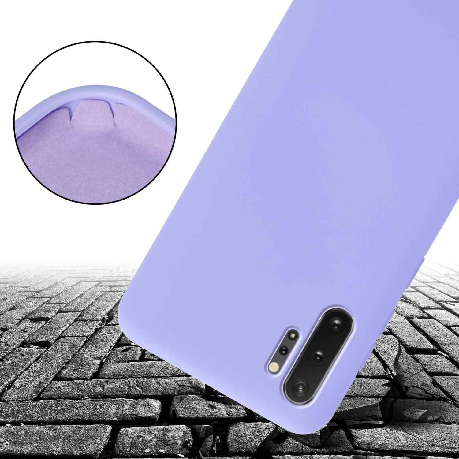 Cadorabo Schutzhülle für Samsung Galaxy NOTE 10 PLUS Hülle in Lila Handykette Etui längenverstellbar Kordel Band