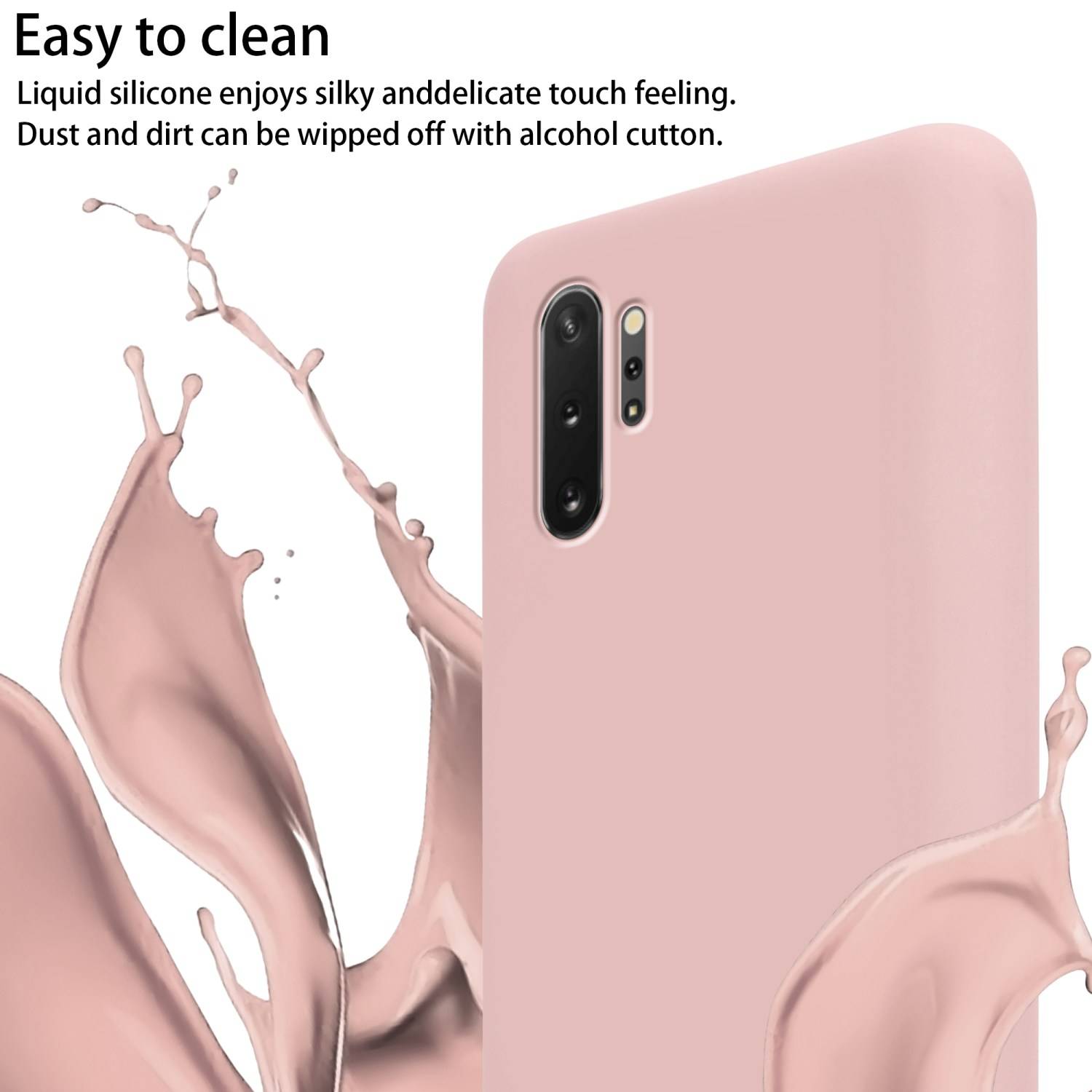 Cadorabo Schutzhülle für Samsung Galaxy NOTE 10 PLUS Hülle in Rosa Handykette Etui längenverstellbar Kordel Band