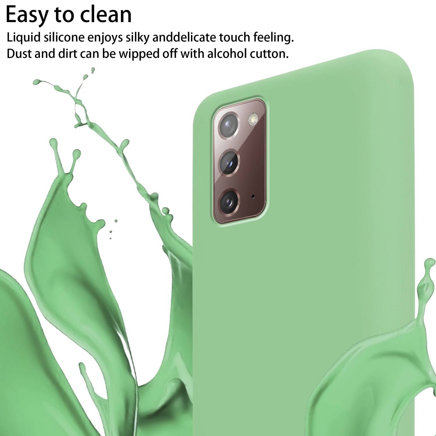 Cadorabo Schutzhülle für Samsung Galaxy NOTE 20 Hülle in Grün Handykette Etui längenverstellbar Kordel Band