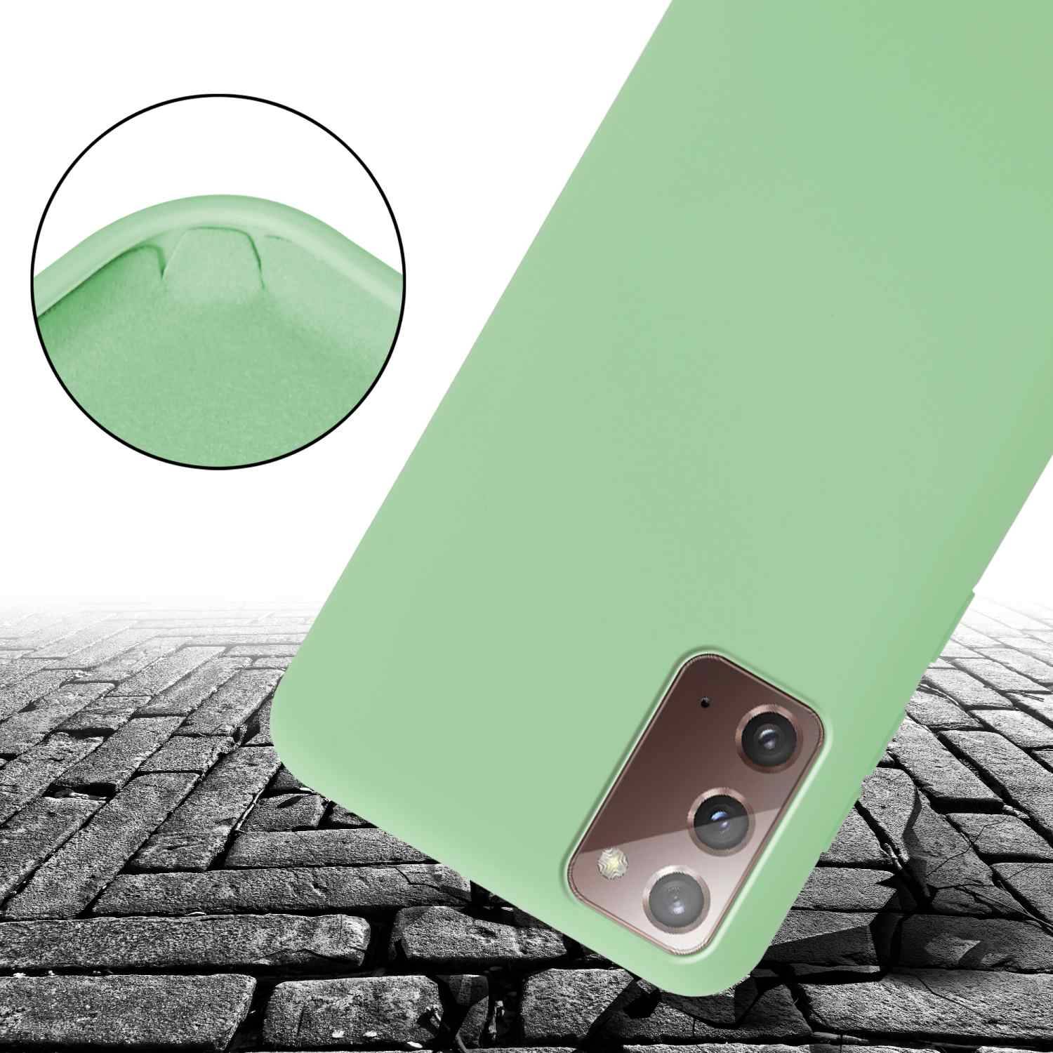 Cadorabo Schutzhülle für Samsung Galaxy NOTE 20 Hülle in Grün Handykette Etui längenverstellbar Kordel Band