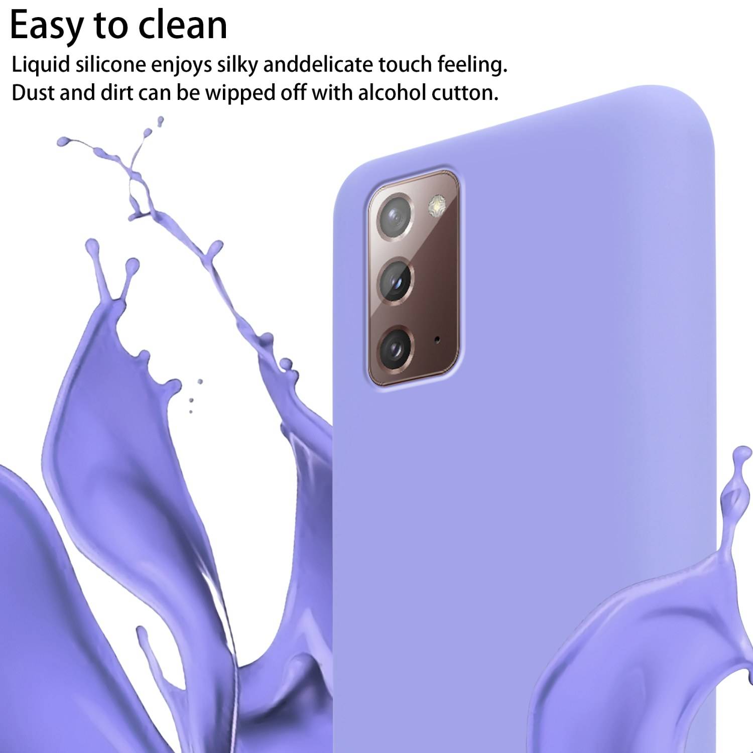 Cadorabo Schutzhülle für Samsung Galaxy NOTE 20 Hülle in Lila Handykette Etui längenverstellbar Kordel Band