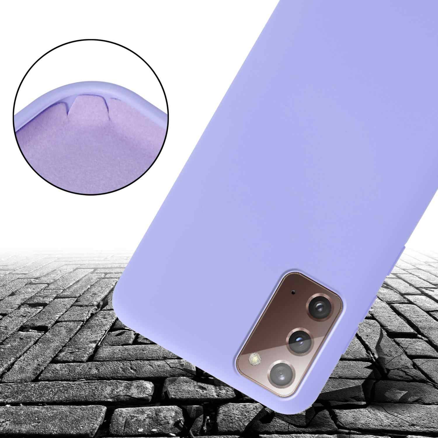 Cadorabo Schutzhülle für Samsung Galaxy NOTE 20 Hülle in Lila Handykette Etui längenverstellbar Kordel Band