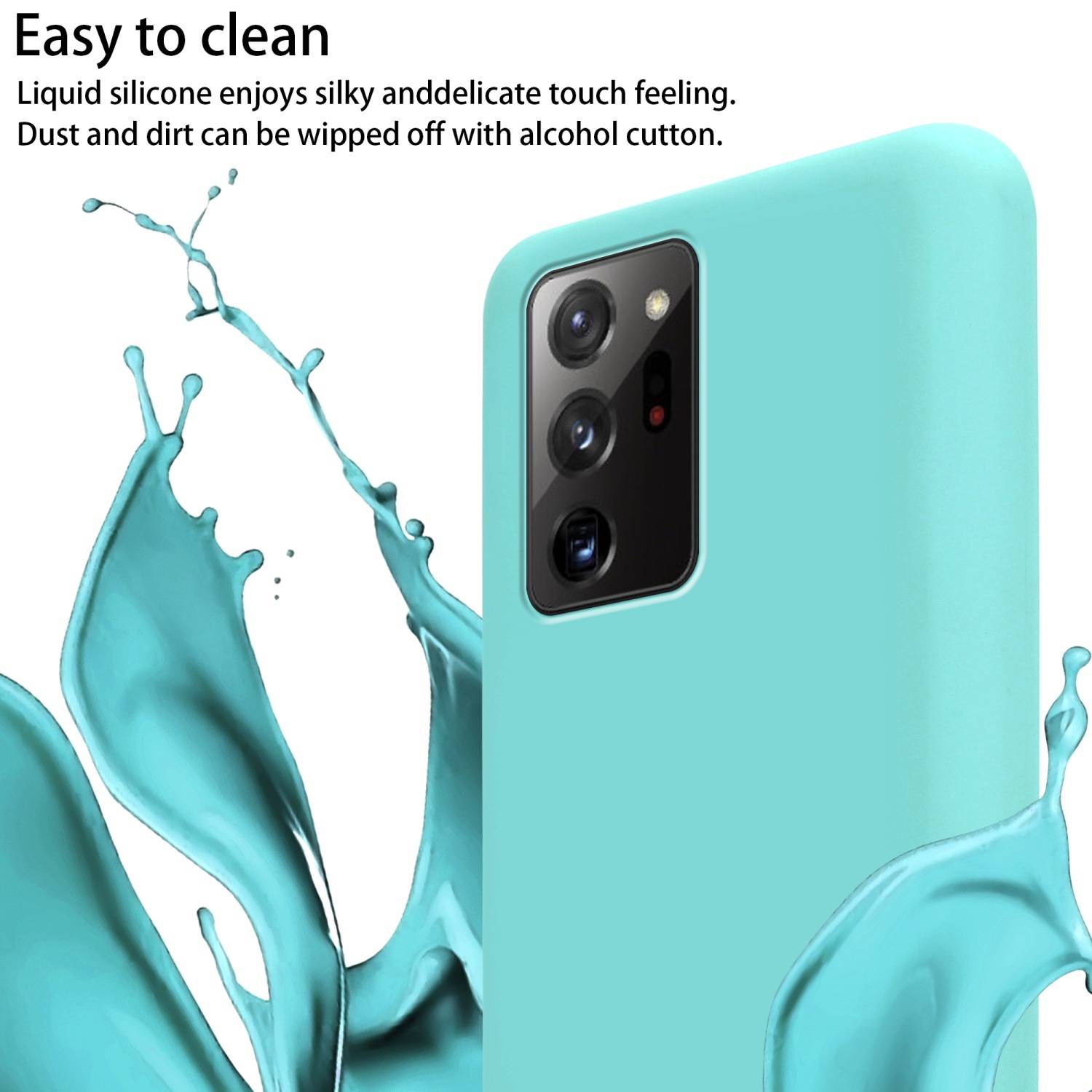 Cadorabo Schutzhülle für Samsung Galaxy NOTE 20 PLUS Hülle in Türkis Handykette Etui längenverstellbar Kordel Band