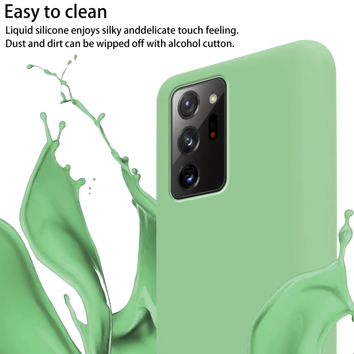 Cadorabo Schutzhülle für Samsung Galaxy NOTE 20 PLUS Hülle in Grün Handykette Etui längenverstellbar Kordel Band