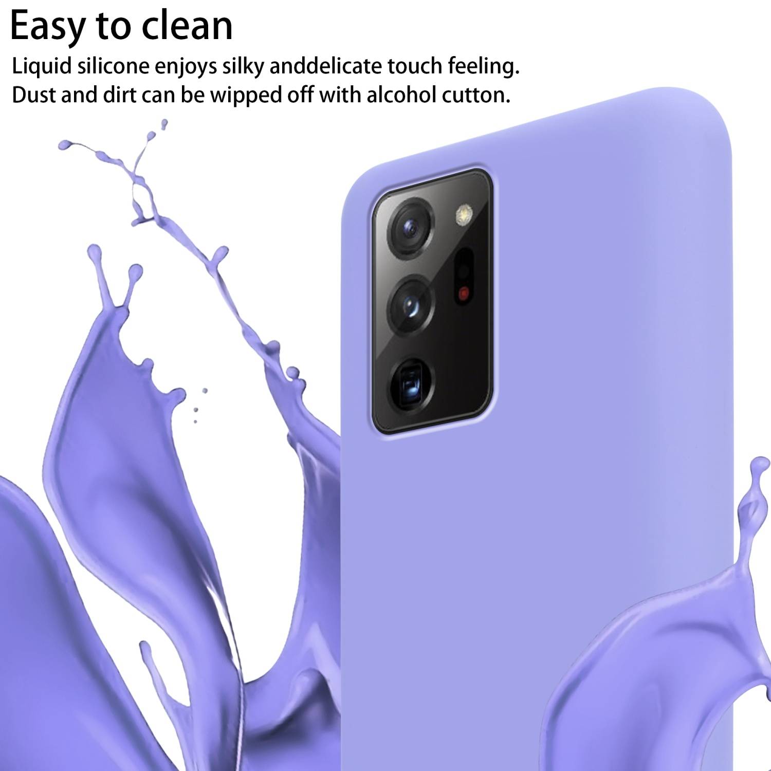 Cadorabo Schutzhülle für Samsung Galaxy NOTE 20 PLUS Hülle in Lila Handykette Etui längenverstellbar Kordel Band