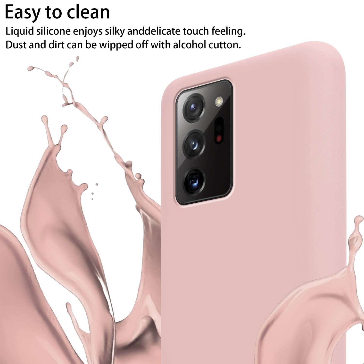 Cadorabo Schutzhülle für Samsung Galaxy NOTE 20 PLUS Hülle in Rosa Handykette Etui längenverstellbar Kordel Band