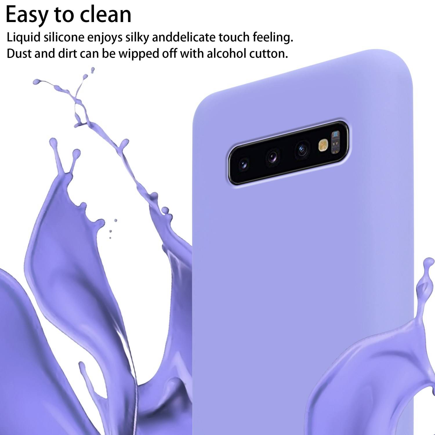 Cadorabo Schutzhülle für Samsung Galaxy S10 PLUS Hülle in Lila Handykette Etui längenverstellbar Kordel Band