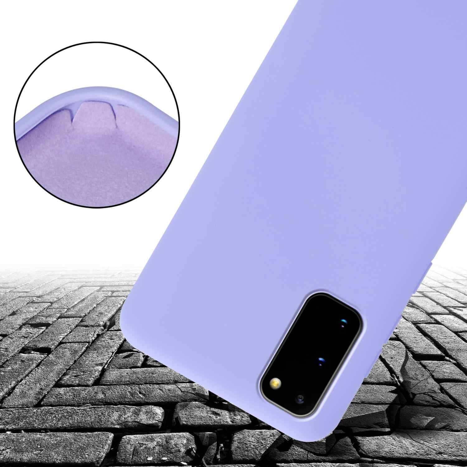 Cadorabo Schutzhülle für Samsung Galaxy S20 Hülle in Lila Handykette Etui längenverstellbar Kordel Band