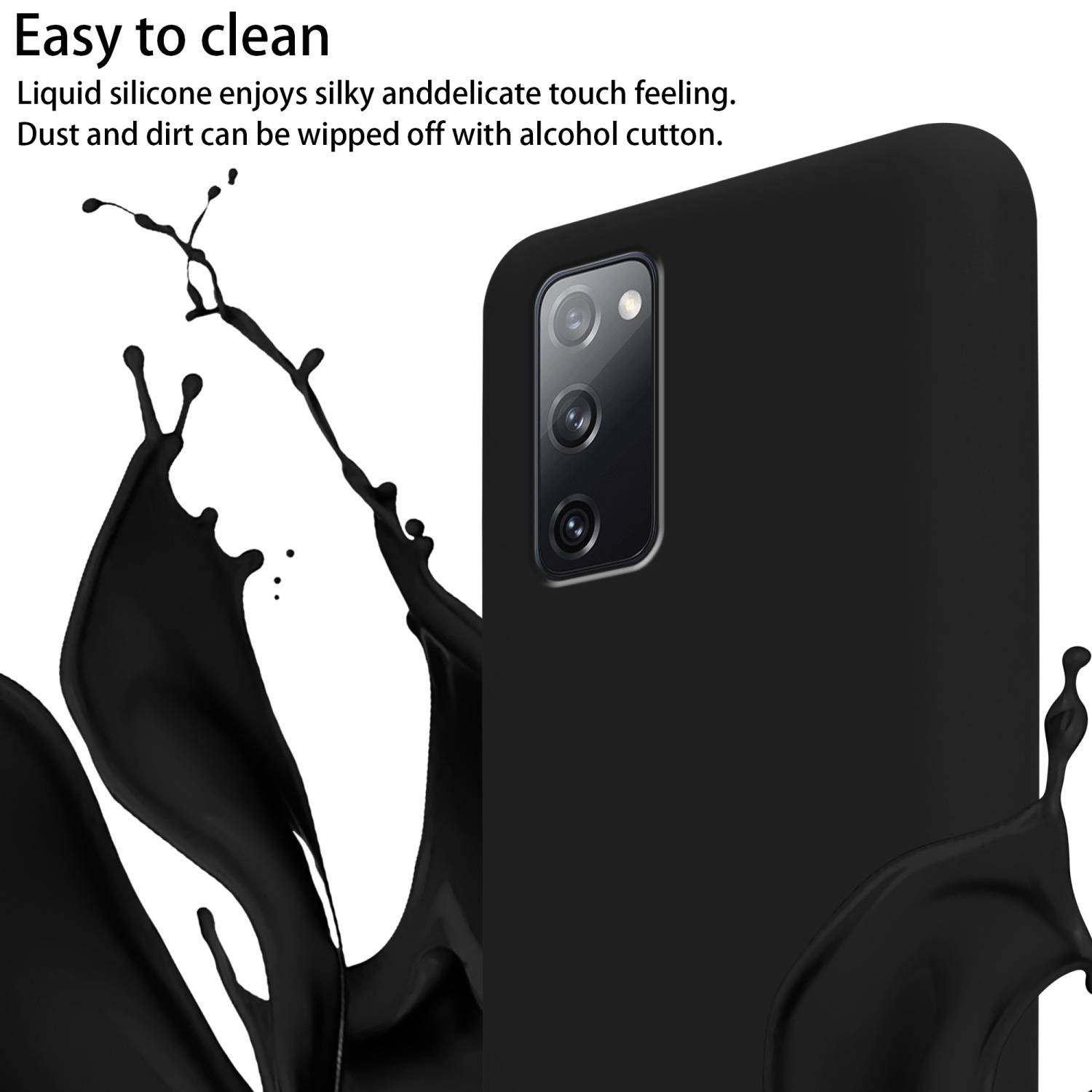 Cadorabo Schutzhülle für Samsung Galaxy S20 FE Hülle in Schwarz Handykette Etui längenverstellbar Kordel Band