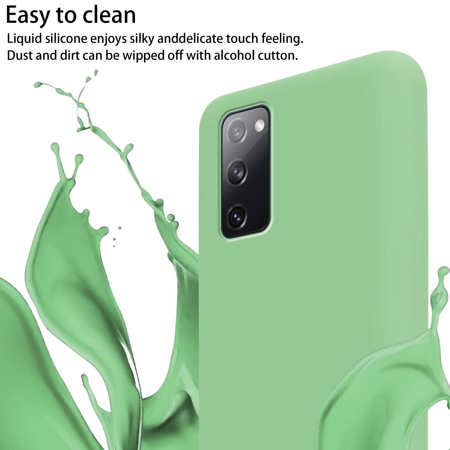Cadorabo Schutzhülle für Samsung Galaxy S20 FE Hülle in Grün Handykette Etui längenverstellbar Kordel Band