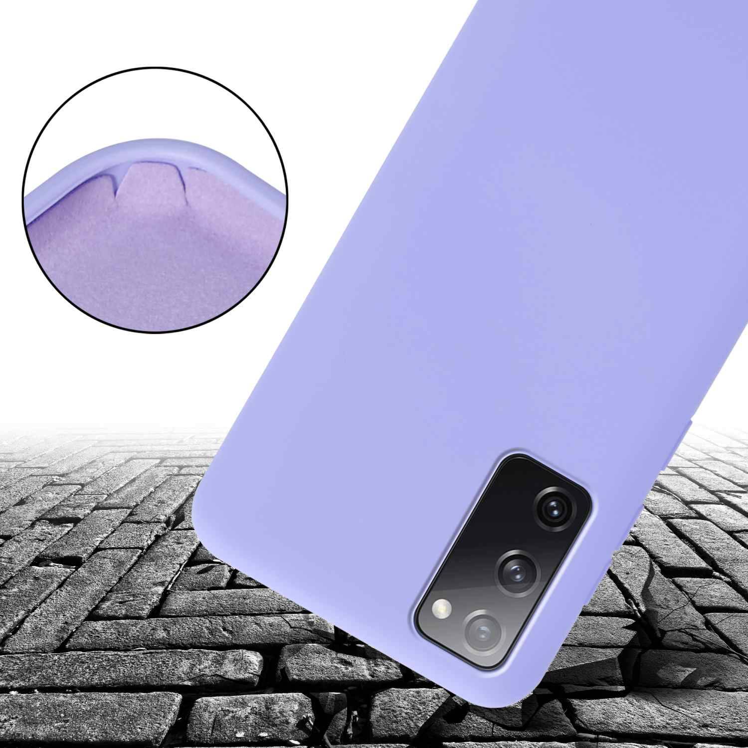 Cadorabo Schutzhülle für Samsung Galaxy S20 FE Hülle in Lila Handykette Etui längenverstellbar Kordel Band