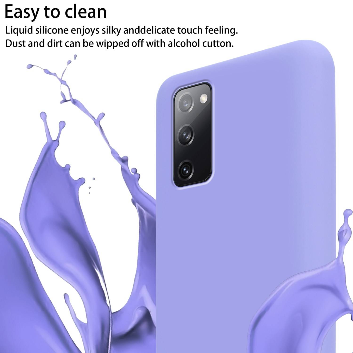 Cadorabo Schutzhülle für Samsung Galaxy S20 FE Hülle in Lila Handykette Etui längenverstellbar Kordel Band