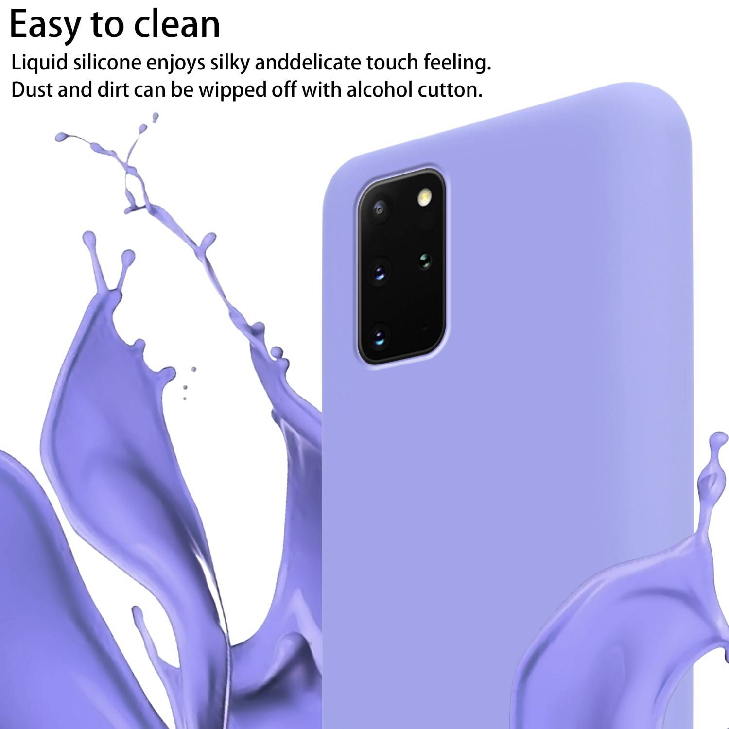 Cadorabo Schutzhülle für Samsung Galaxy S20 PLUS Hülle in Lila Handykette Etui längenverstellbar Kordel Band