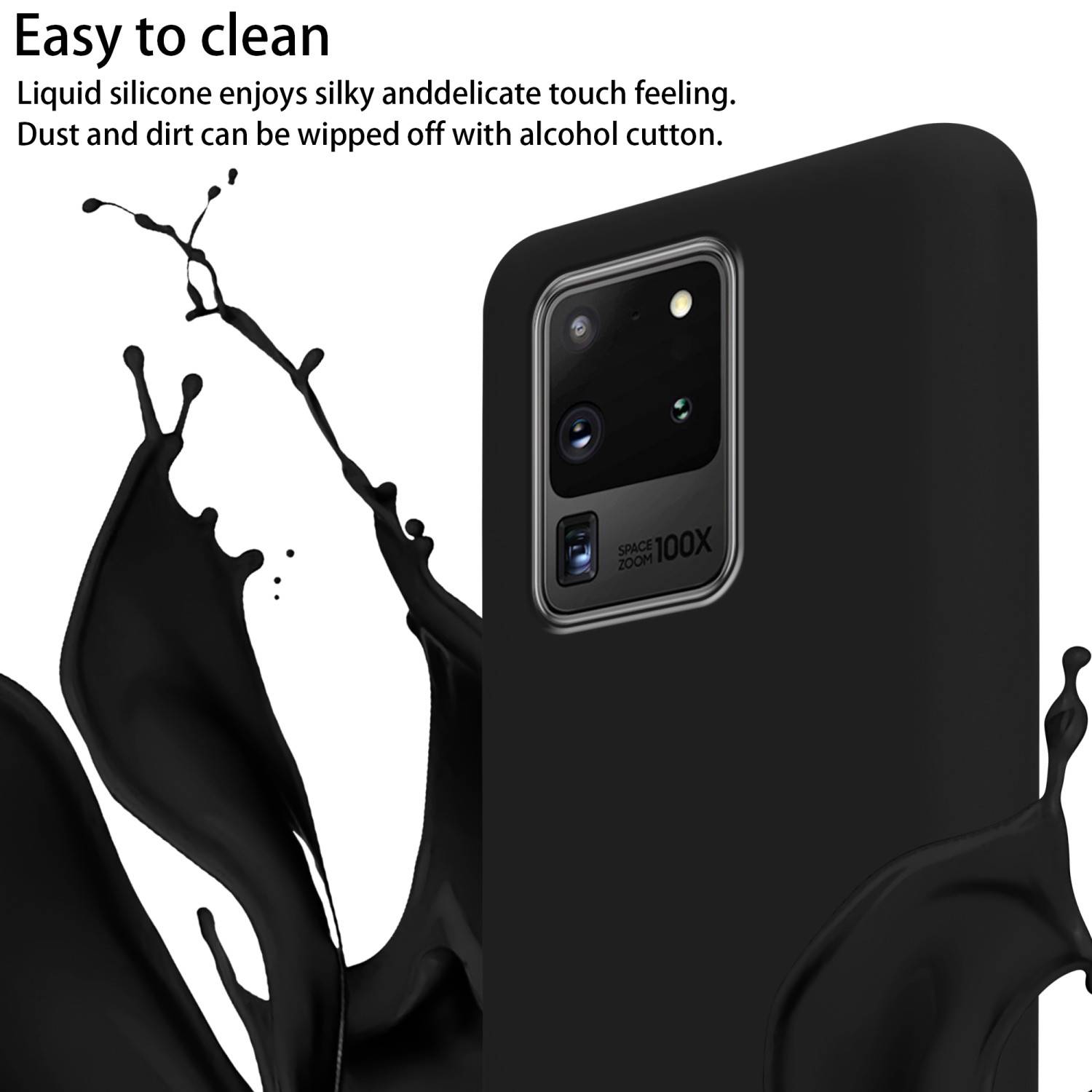 Cadorabo Schutzhülle für Samsung Galaxy S20 ULTRA Hülle in Schwarz Handykette Etui längenverstellbar Kordel Band