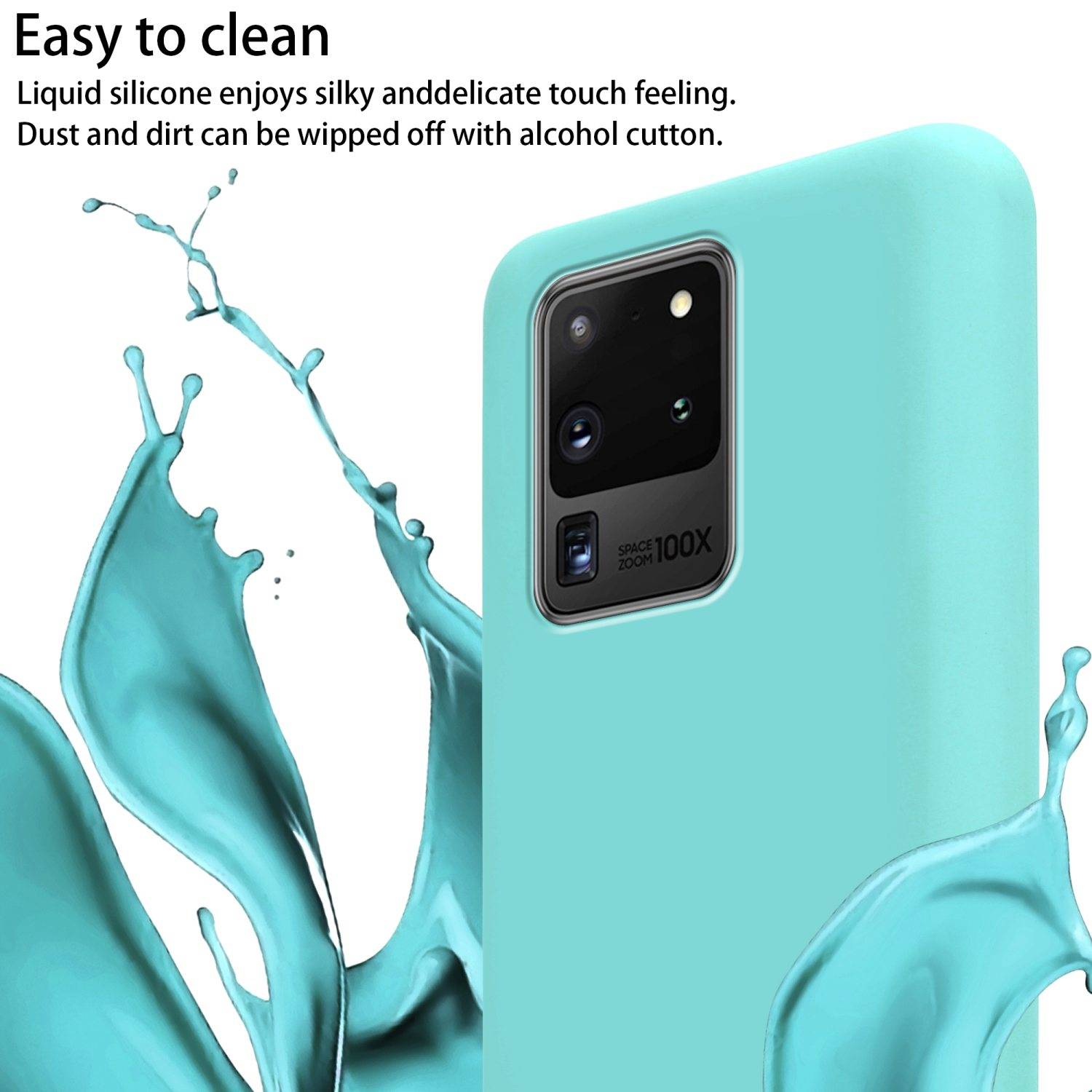 Cadorabo Schutzhülle für Samsung Galaxy S20 ULTRA Hülle in Türkis Handykette Etui längenverstellbar Kordel Band