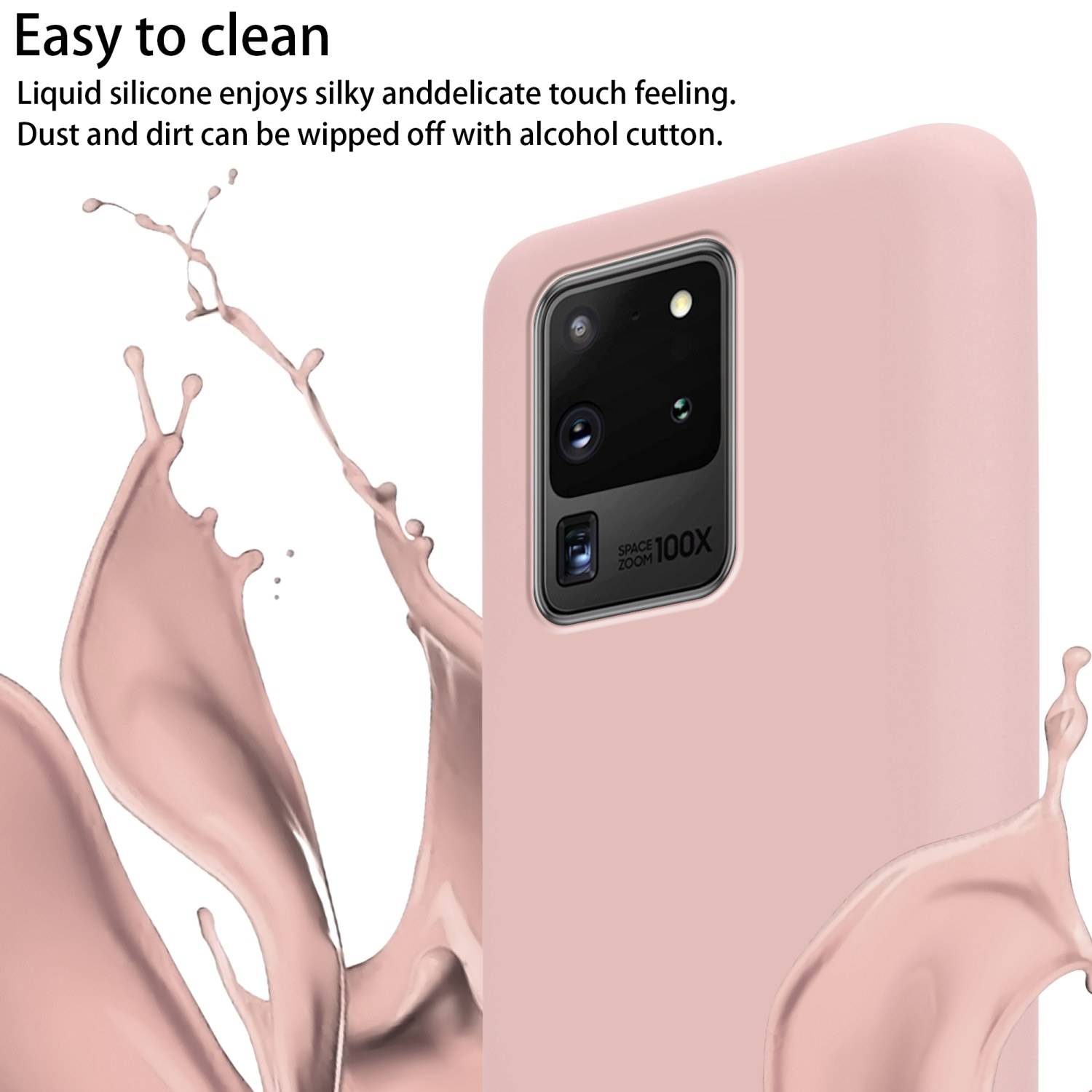 Cadorabo Schutzhülle für Samsung Galaxy S20 ULTRA Hülle in Rosa Handykette Etui längenverstellbar Kordel Band