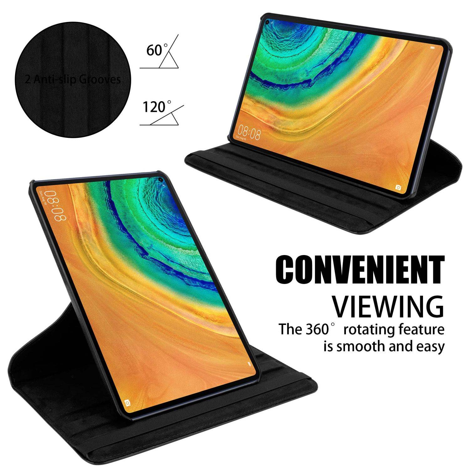 Cadorabo Hülle für Huawei MatePad PRO (10.8 Zoll) Tablet Schutz Hülle in Schwarz Schutzhülle Etui Case Tasche Cover