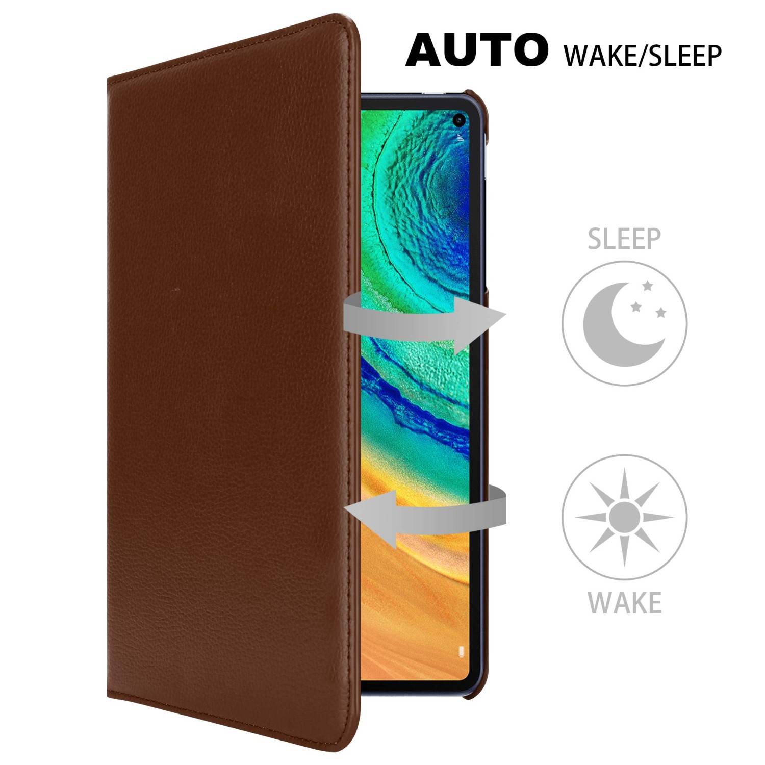 Cadorabo Hülle für Huawei MatePad PRO (10.8 Zoll) Tablet Schutz Hülle in Braun Schutzhülle Etui Case Tasche Cover