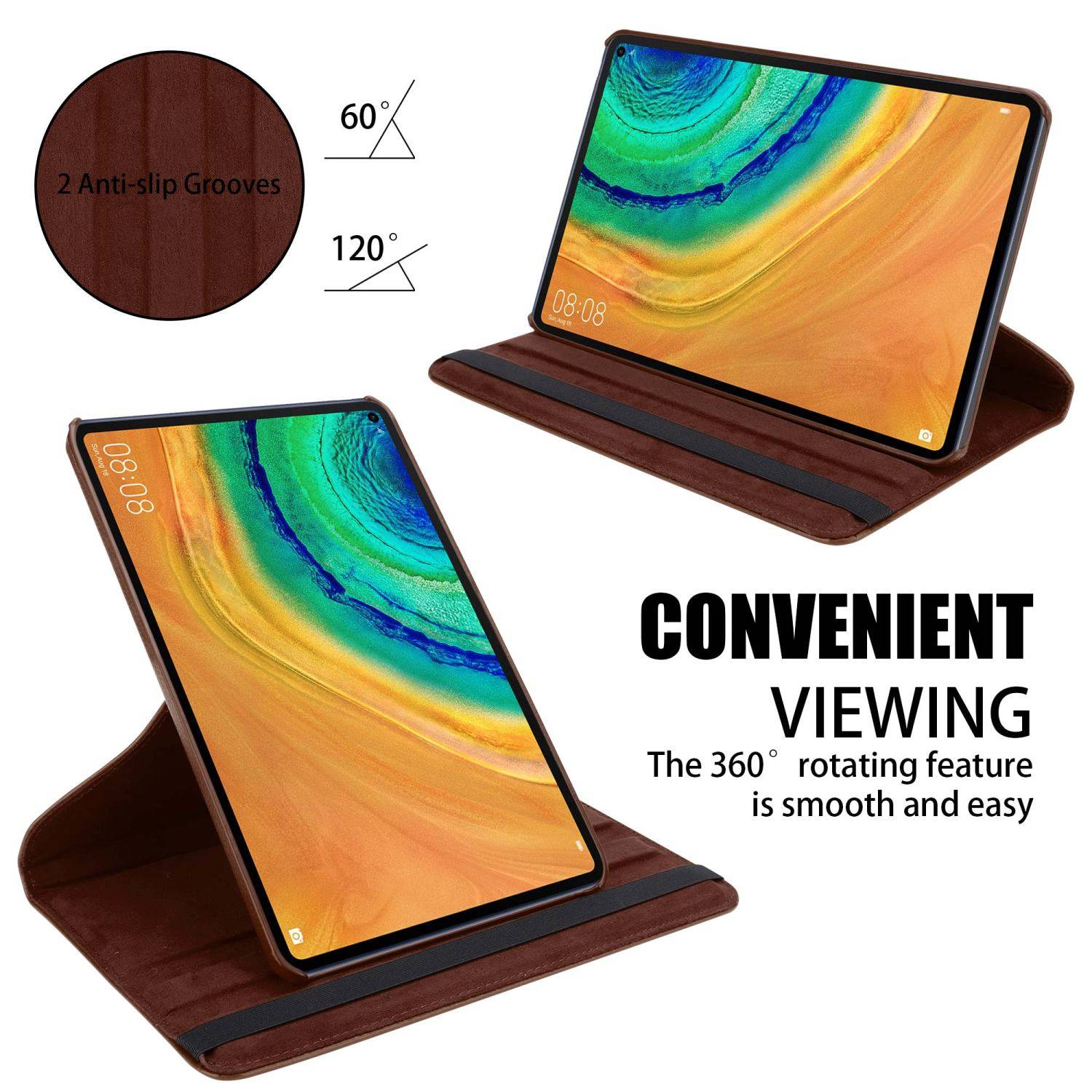Cadorabo Hülle für Huawei MatePad PRO (10.8 Zoll) Tablet Schutz Hülle in Braun Schutzhülle Etui Case Tasche Cover