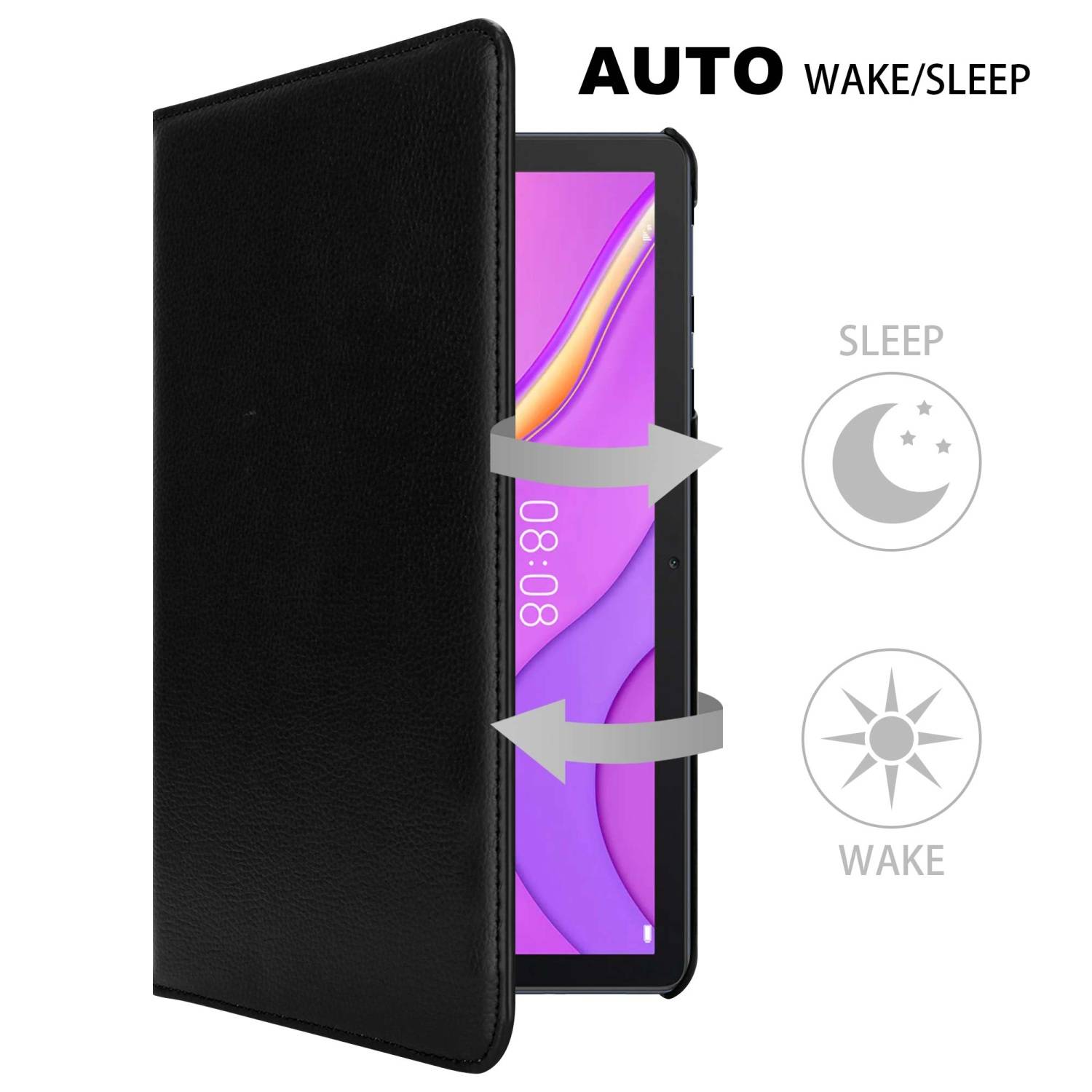 Cadorabo Hülle für Huawei MatePad T 10 (9.7 Zoll) / T 10s (10.1 Zoll) Tablet Schutz Hülle in Schwarz Schutzhülle Etui