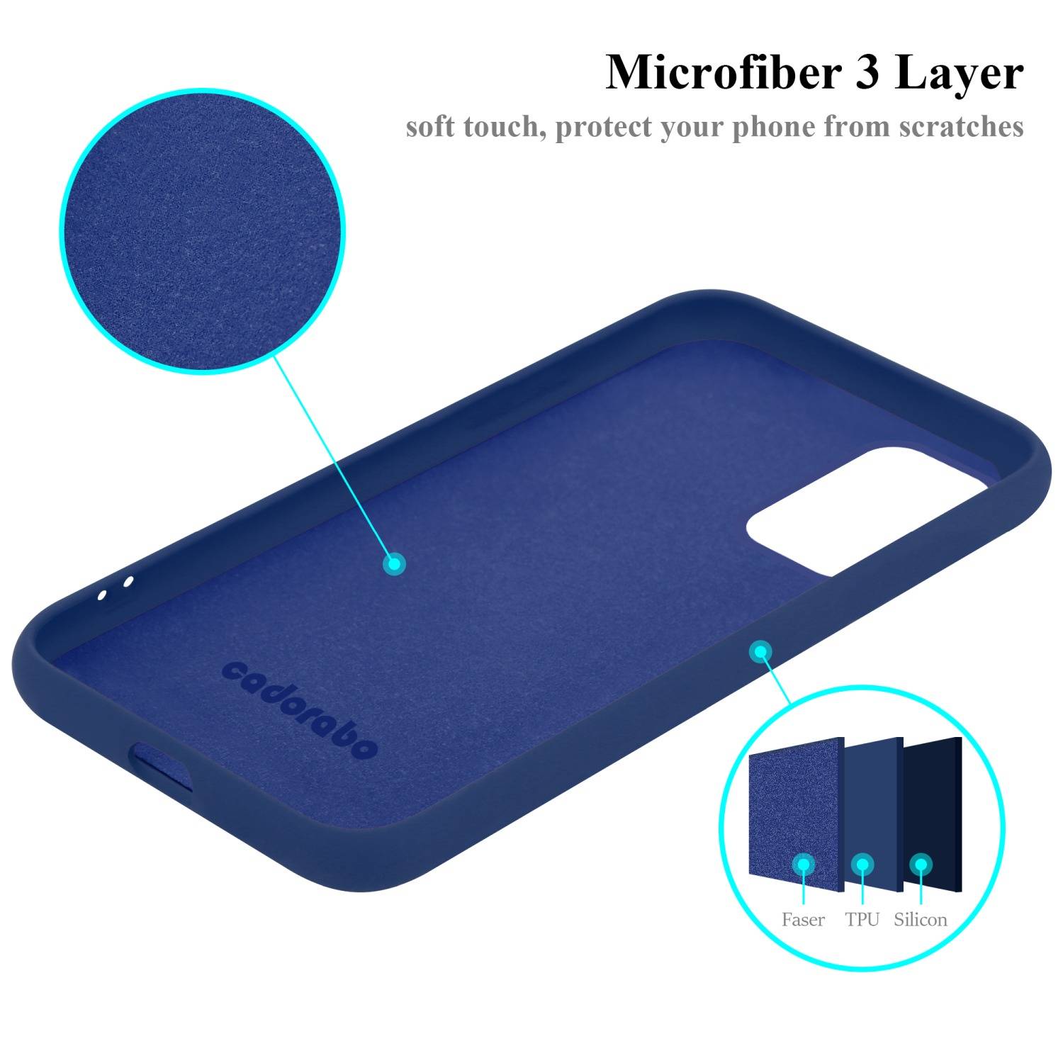 Cadorabo Schutzhülle für Oppo FIND X3 LITE Hülle in Blau Handyhülle Case Cover TPU Etui