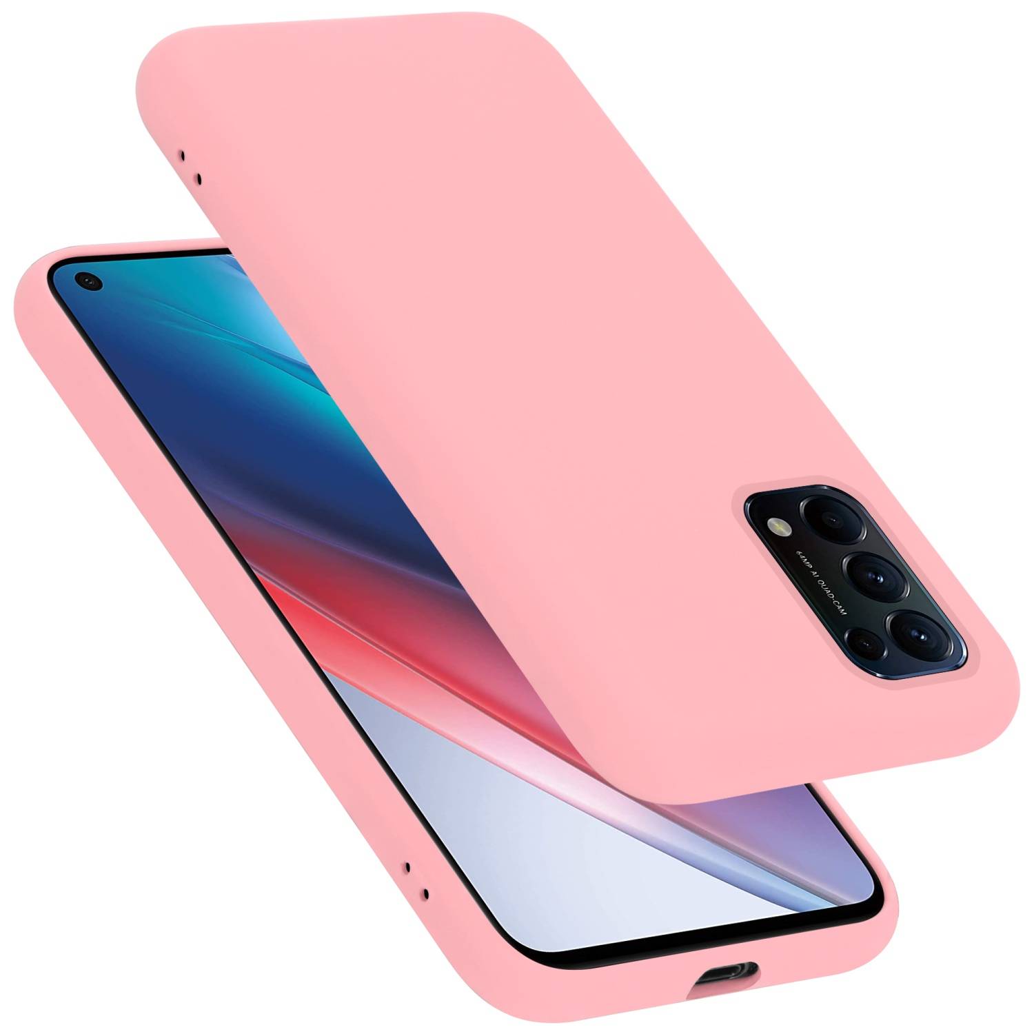 Cadorabo Schutzhülle für Oppo FIND X3 LITE Hülle in Rosa Handyhülle Case Cover TPU Etui