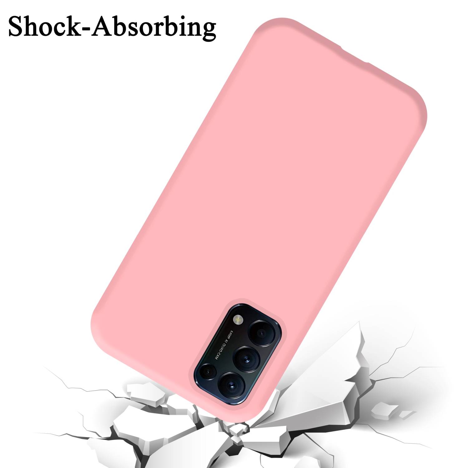 Cadorabo Schutzhülle für Oppo FIND X3 LITE Hülle in Rosa Handyhülle Case Cover TPU Etui