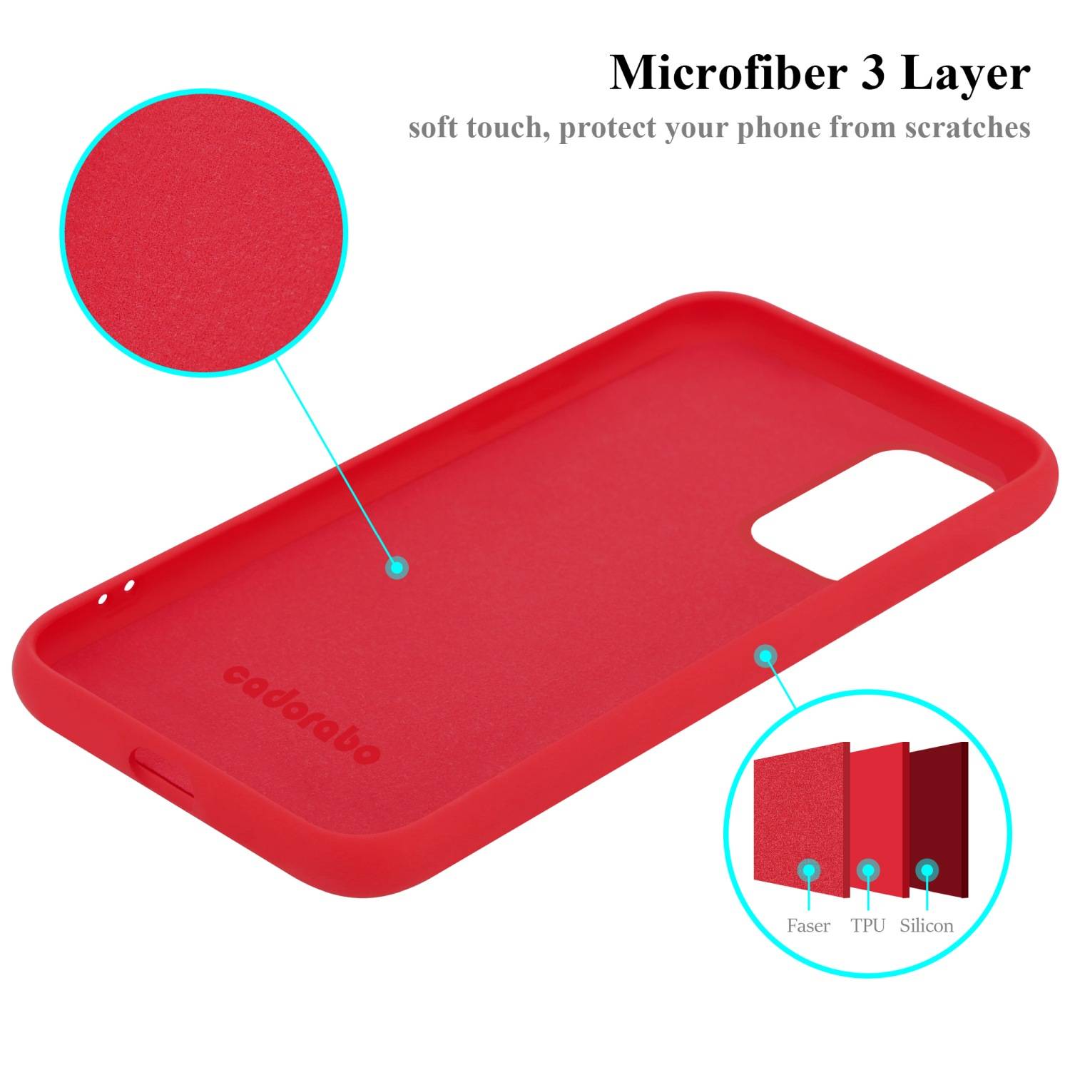 Cadorabo Schutzhülle für Oppo FIND X3 LITE Hülle in Rot Handyhülle Case Cover TPU Etui