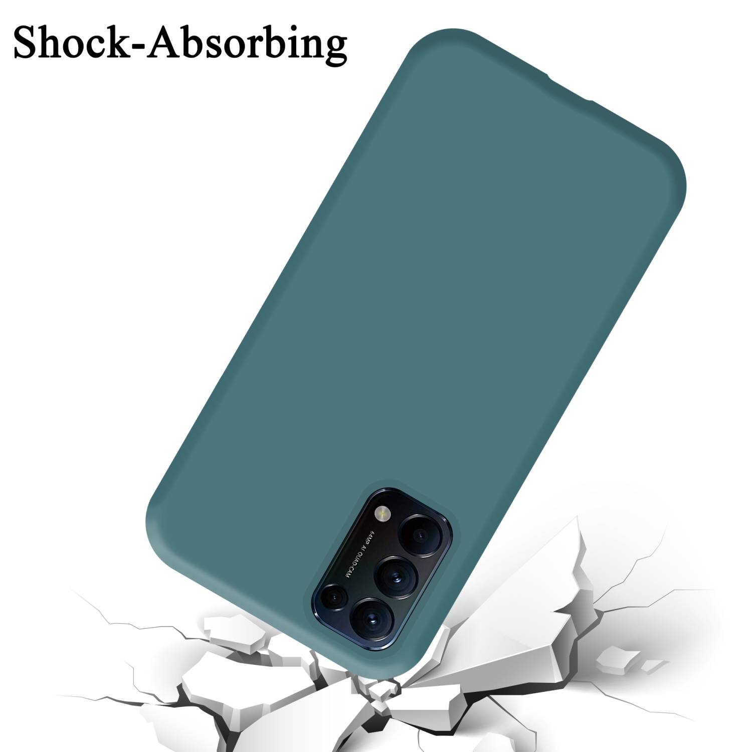 Cadorabo Schutzhülle für Oppo FIND X3 LITE Hülle in Grün Handyhülle Case Cover TPU Etui