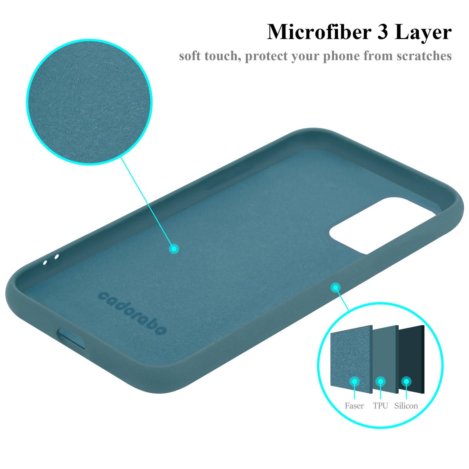 Cadorabo Schutzhülle für Oppo FIND X3 LITE Hülle in Grün Handyhülle Case Cover TPU Etui