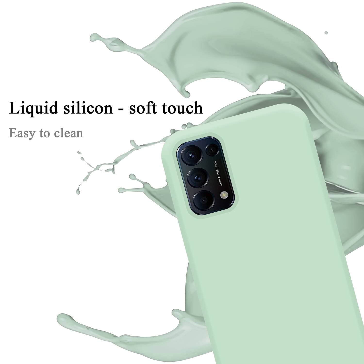 Cadorabo Schutzhülle für Oppo FIND X3 LITE Hülle in Grün Handyhülle Case Cover TPU Etui
