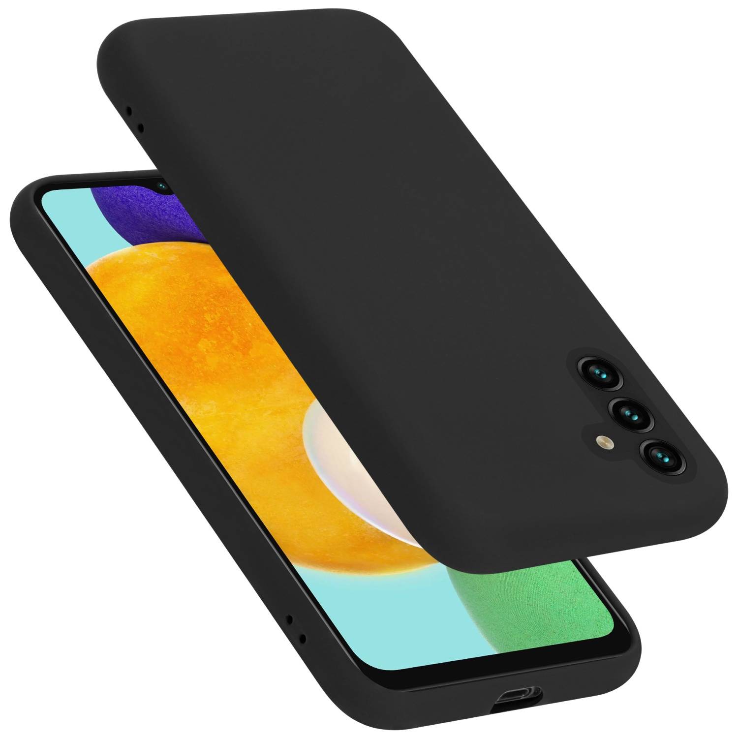 Cadorabo Schutzhülle für Samsung Galaxy A13 5G Hülle in Schwarz Handyhülle Case Cover TPU Etui