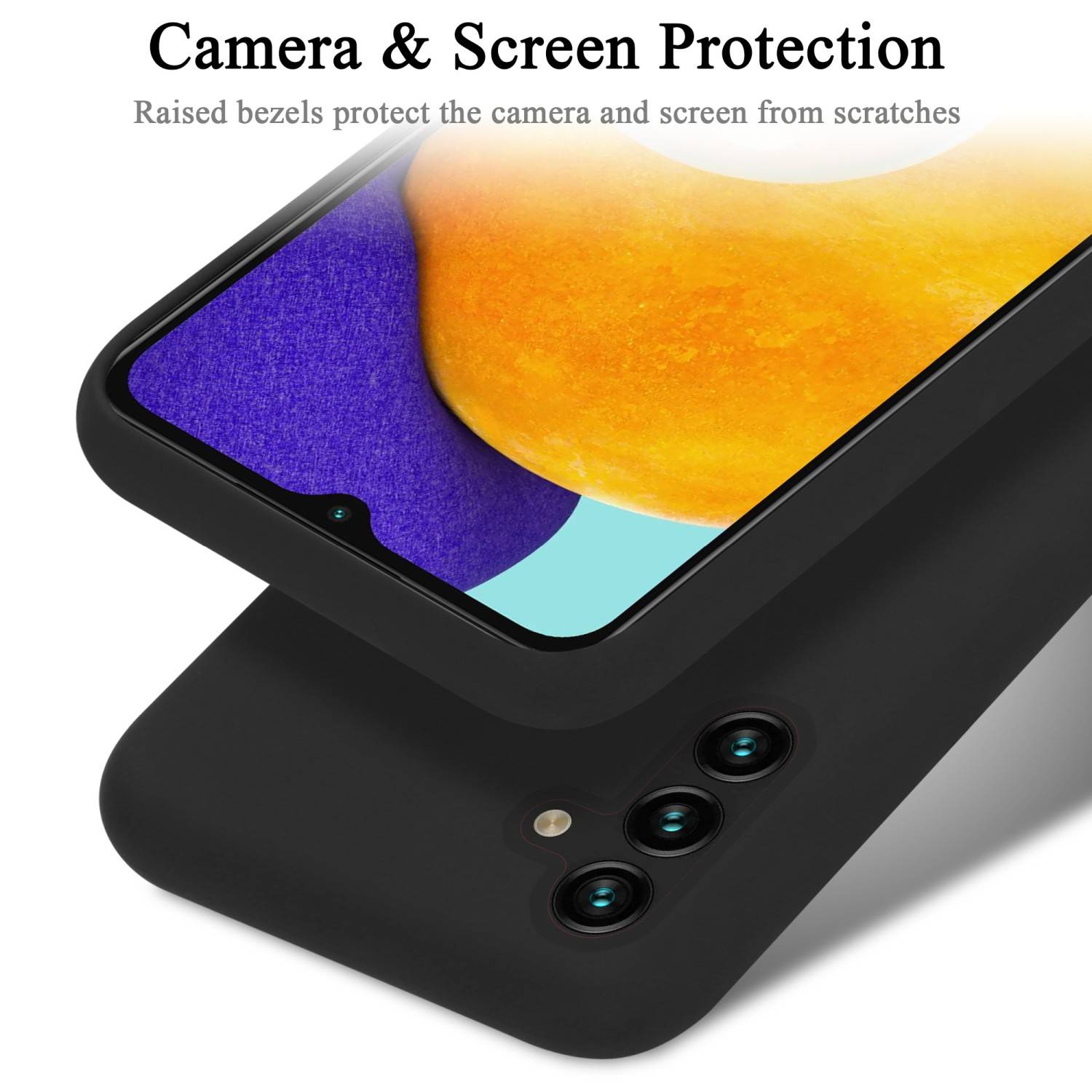 Cadorabo Schutzhülle für Samsung Galaxy A13 5G Hülle in Schwarz Handyhülle Case Cover TPU Etui