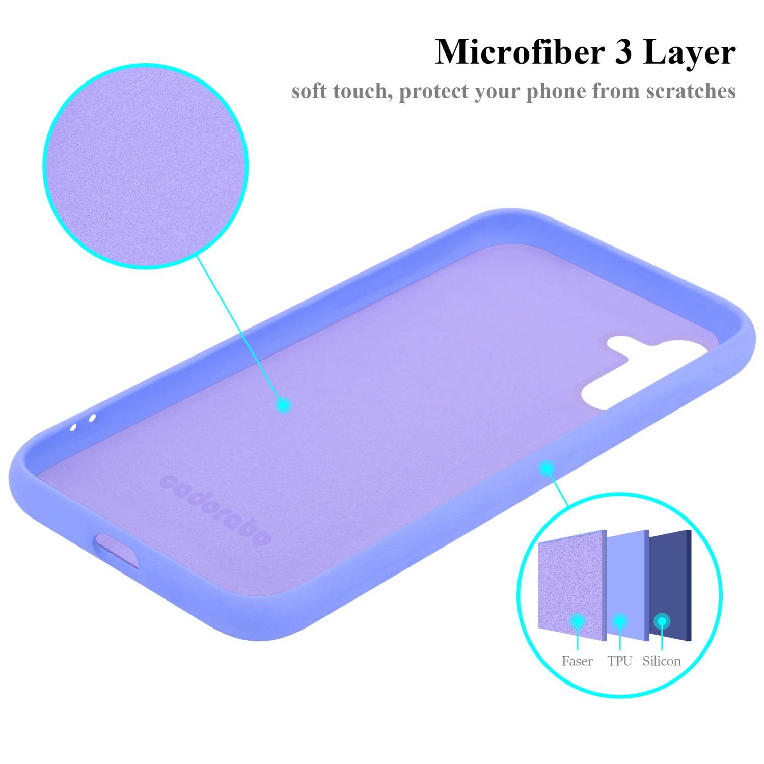 Cadorabo Schutzhülle für Samsung Galaxy A13 5G Hülle in Lila Handyhülle Case Cover TPU Etui