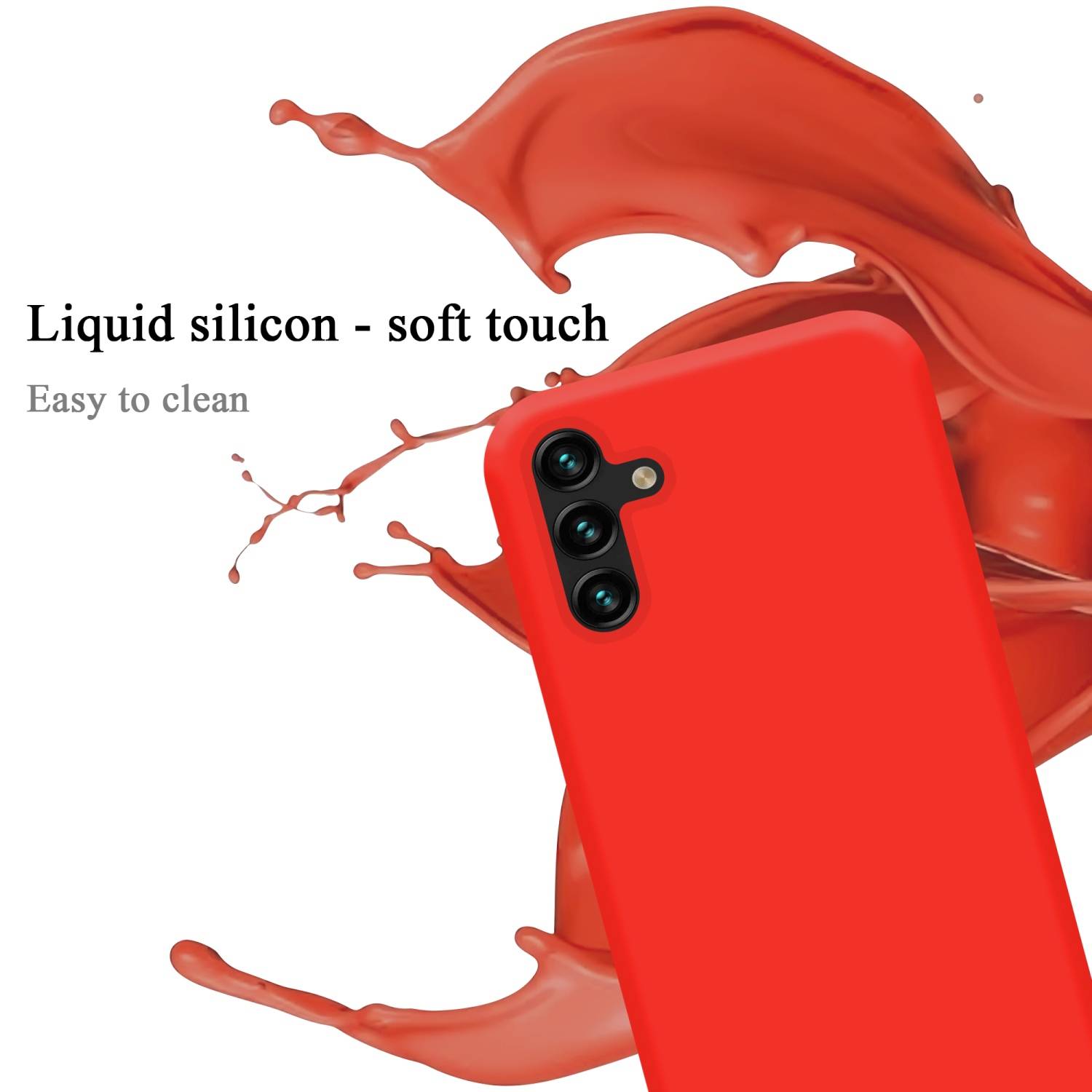 Cadorabo Schutzhülle für Samsung Galaxy A13 5G Hülle in Rot Handyhülle Case Cover TPU Etui