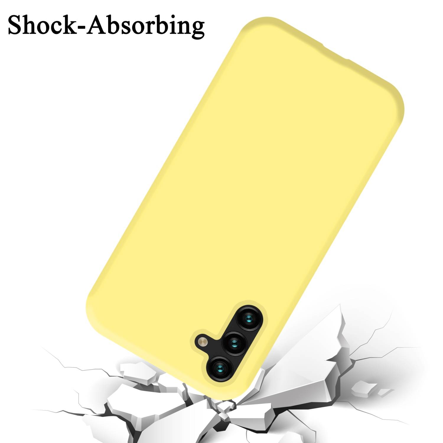 Cadorabo Schutzhülle für Samsung Galaxy A13 5G Hülle in Gelb Handyhülle Case Cover TPU Etui