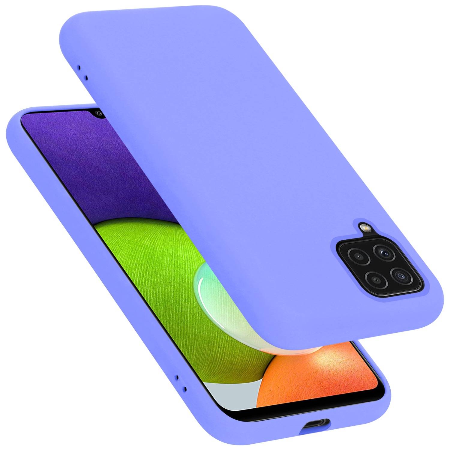 Cadorabo Schutzhülle für Samsung Galaxy A22 4G / M22 / M32 4G Hülle in Lila Handyhülle Case Cover TPU Etui