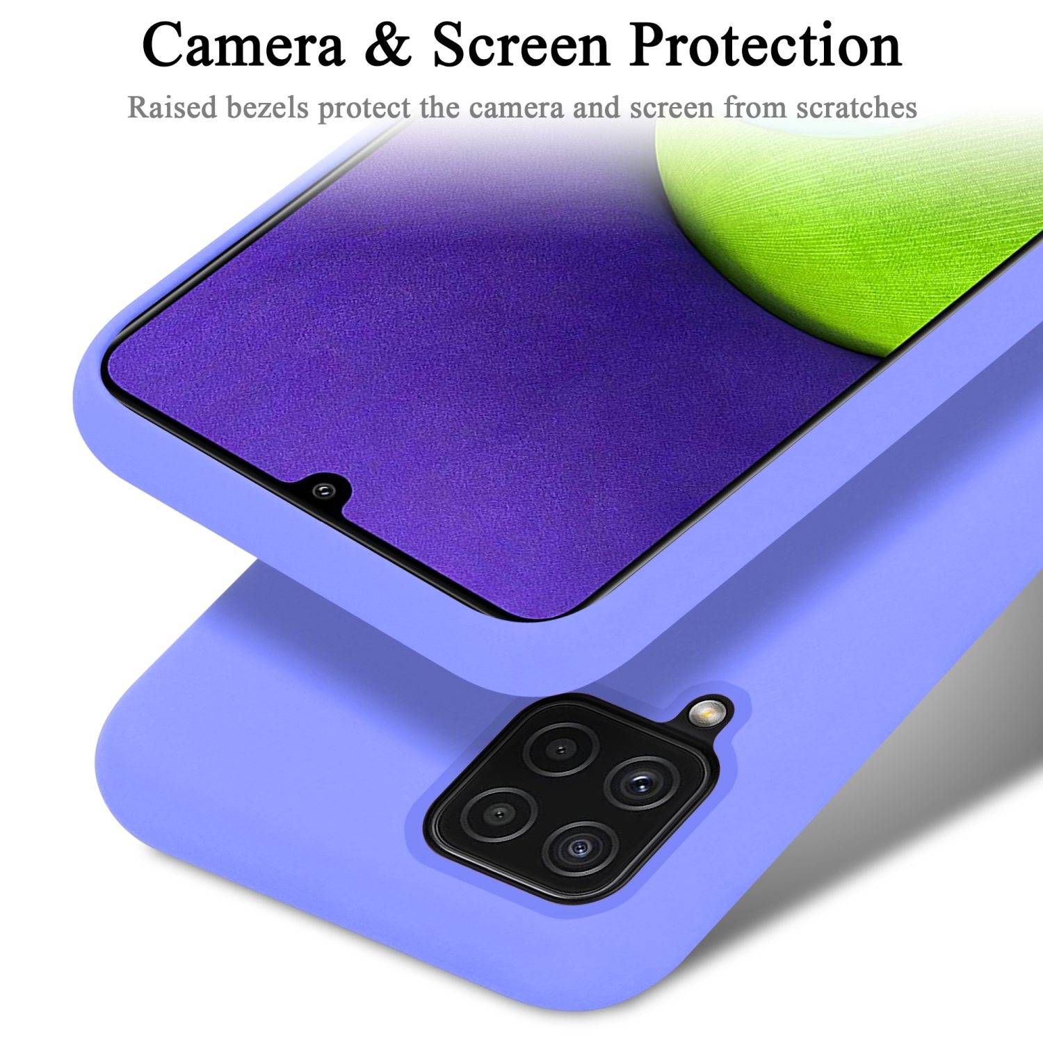 Cadorabo Schutzhülle für Samsung Galaxy A22 4G / M22 / M32 4G Hülle in Lila Handyhülle Case Cover TPU Etui