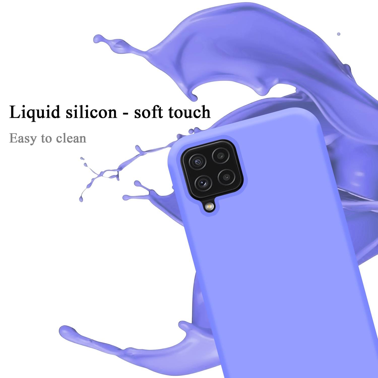 Cadorabo Schutzhülle für Samsung Galaxy A22 4G / M22 / M32 4G Hülle in Lila Handyhülle Case Cover TPU Etui