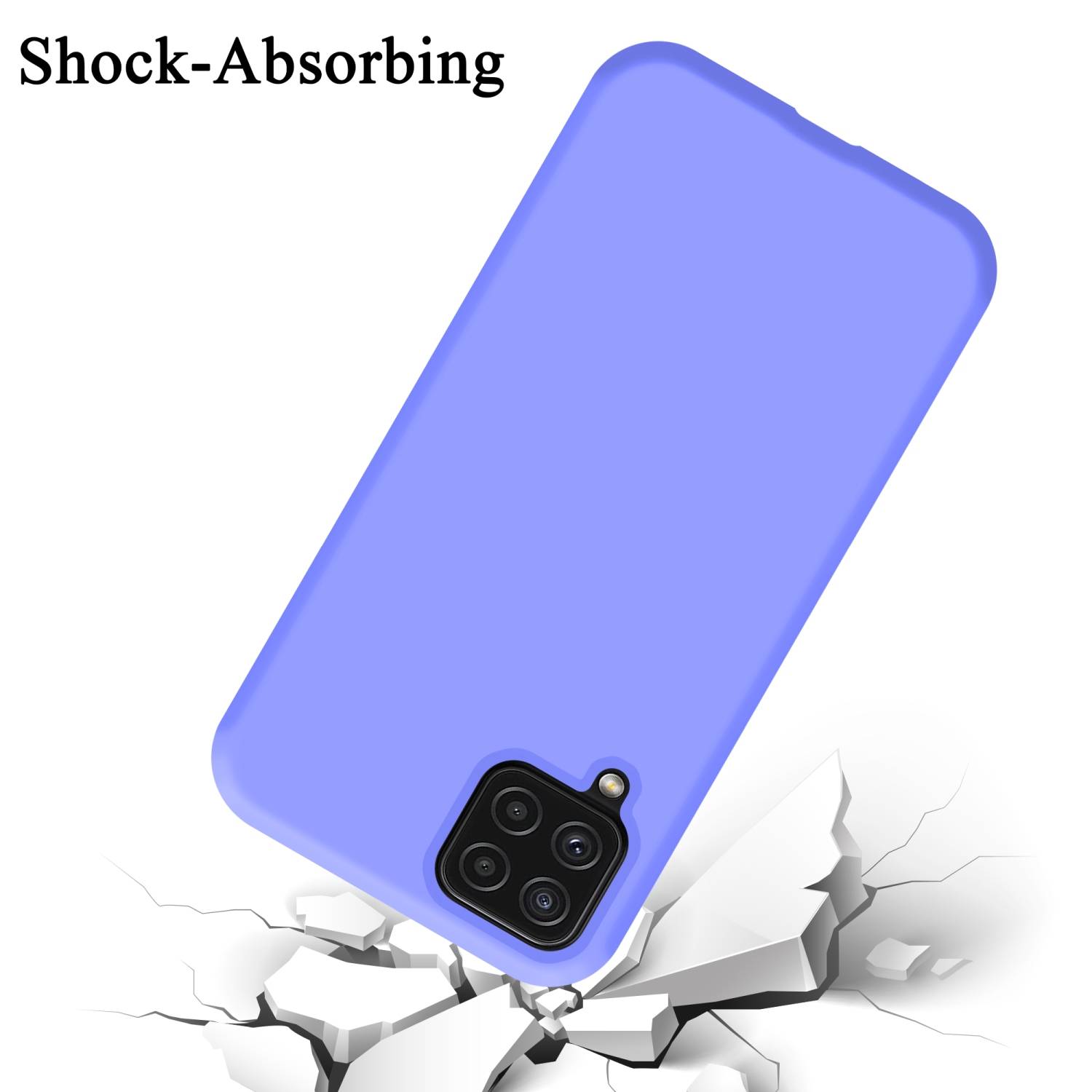 Cadorabo Schutzhülle für Samsung Galaxy A22 4G / M22 / M32 4G Hülle in Lila Handyhülle Case Cover TPU Etui