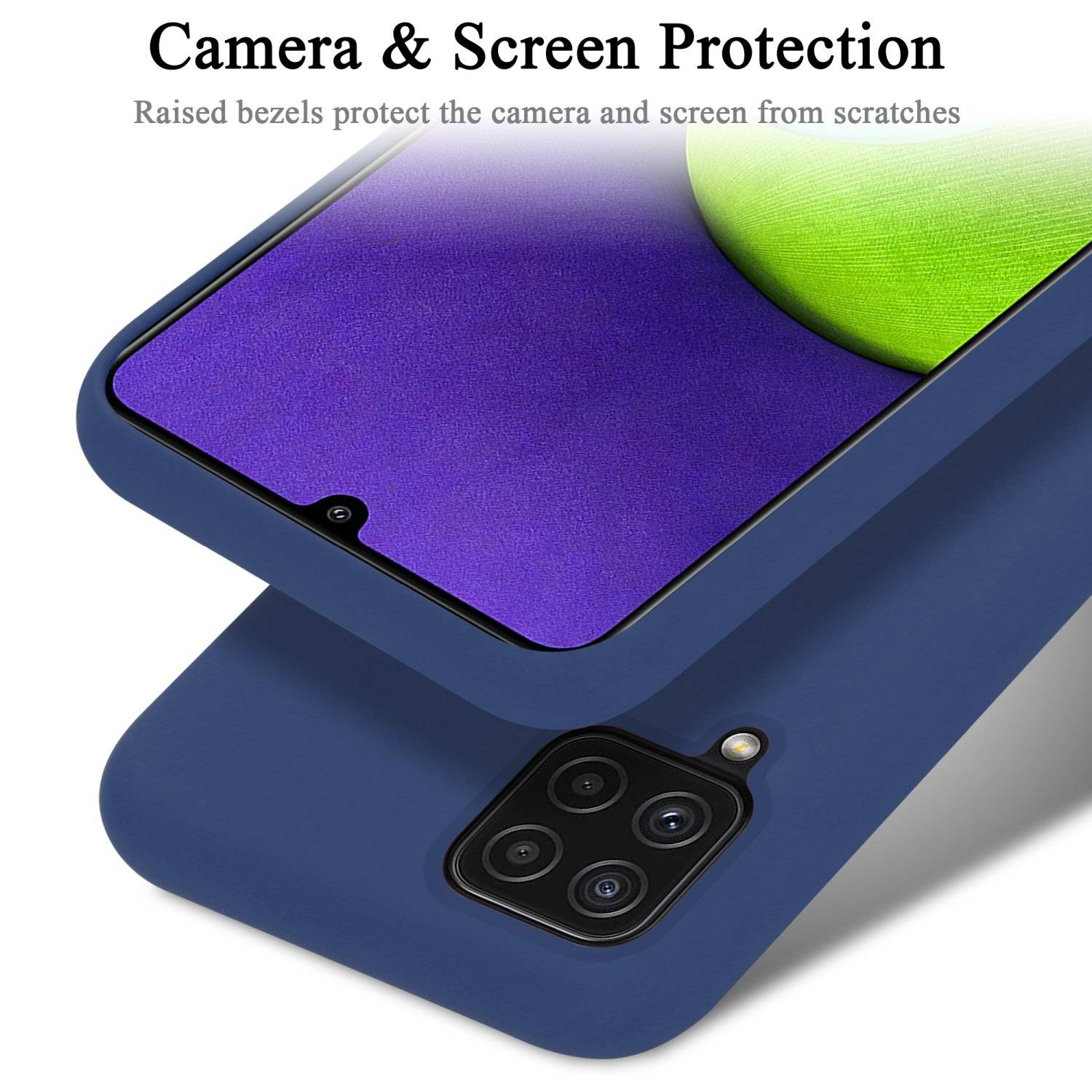Cadorabo Schutzhülle für Samsung Galaxy A22 4G / M22 / M32 4G Hülle in Blau Handyhülle Case Cover TPU Etui