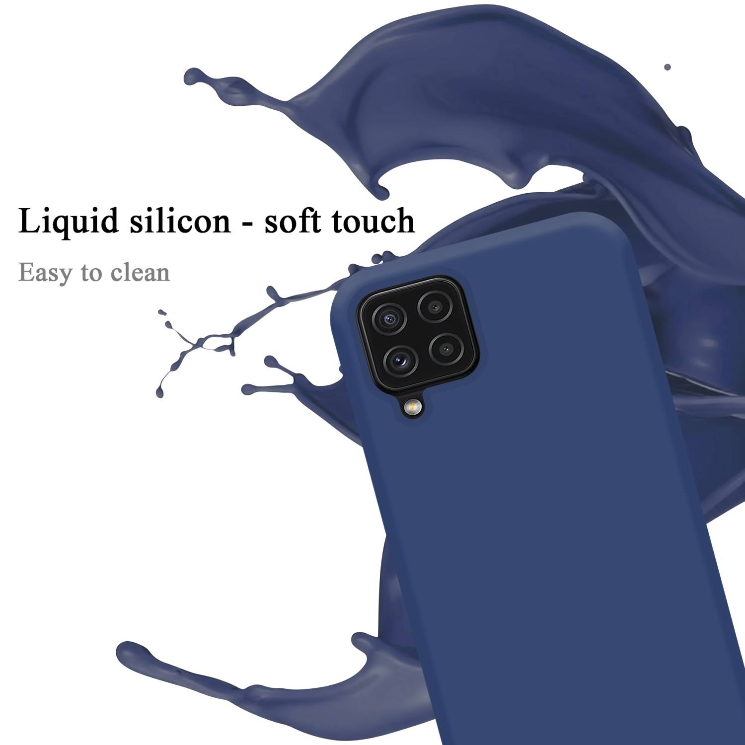 Cadorabo Schutzhülle für Samsung Galaxy A22 4G / M22 / M32 4G Hülle in Blau Handyhülle Case Cover TPU Etui
