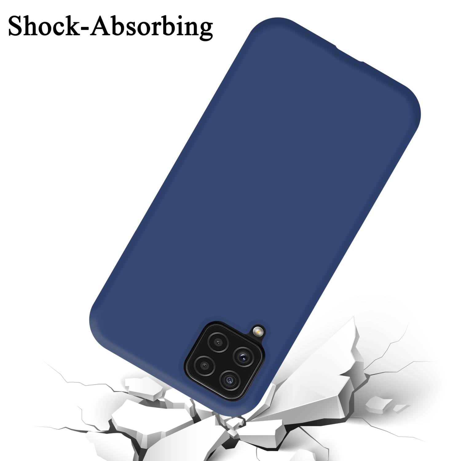 Cadorabo Schutzhülle für Samsung Galaxy A22 4G / M22 / M32 4G Hülle in Blau Handyhülle Case Cover TPU Etui
