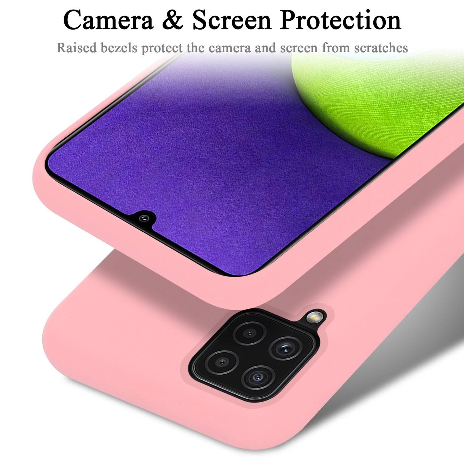 Cadorabo Schutzhülle für Samsung Galaxy A22 4G / M22 / M32 4G Hülle in Rosa Handyhülle Case Cover TPU Etui