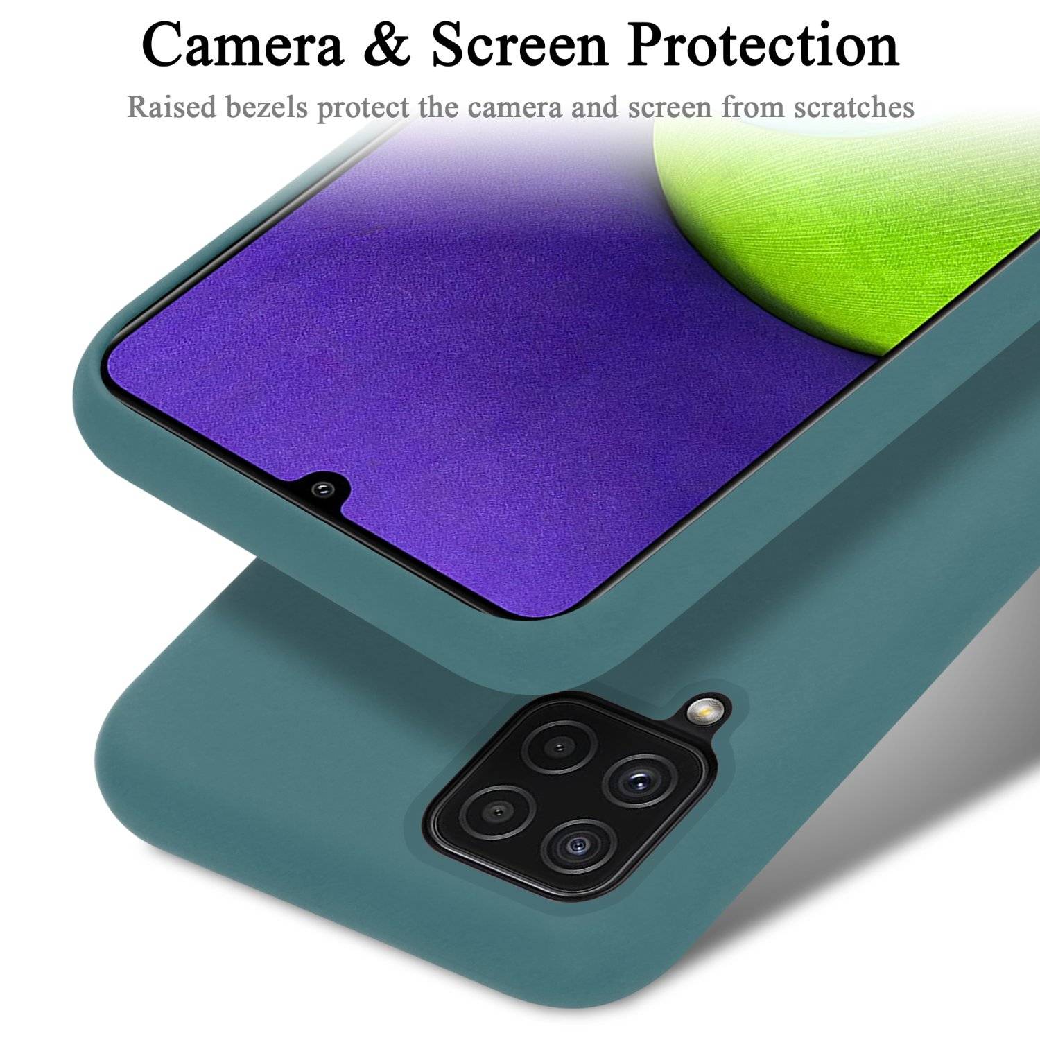 Cadorabo Schutzhülle für Samsung Galaxy A22 4G / M22 / M32 4G Hülle in Grün Handyhülle Case Cover TPU Etui