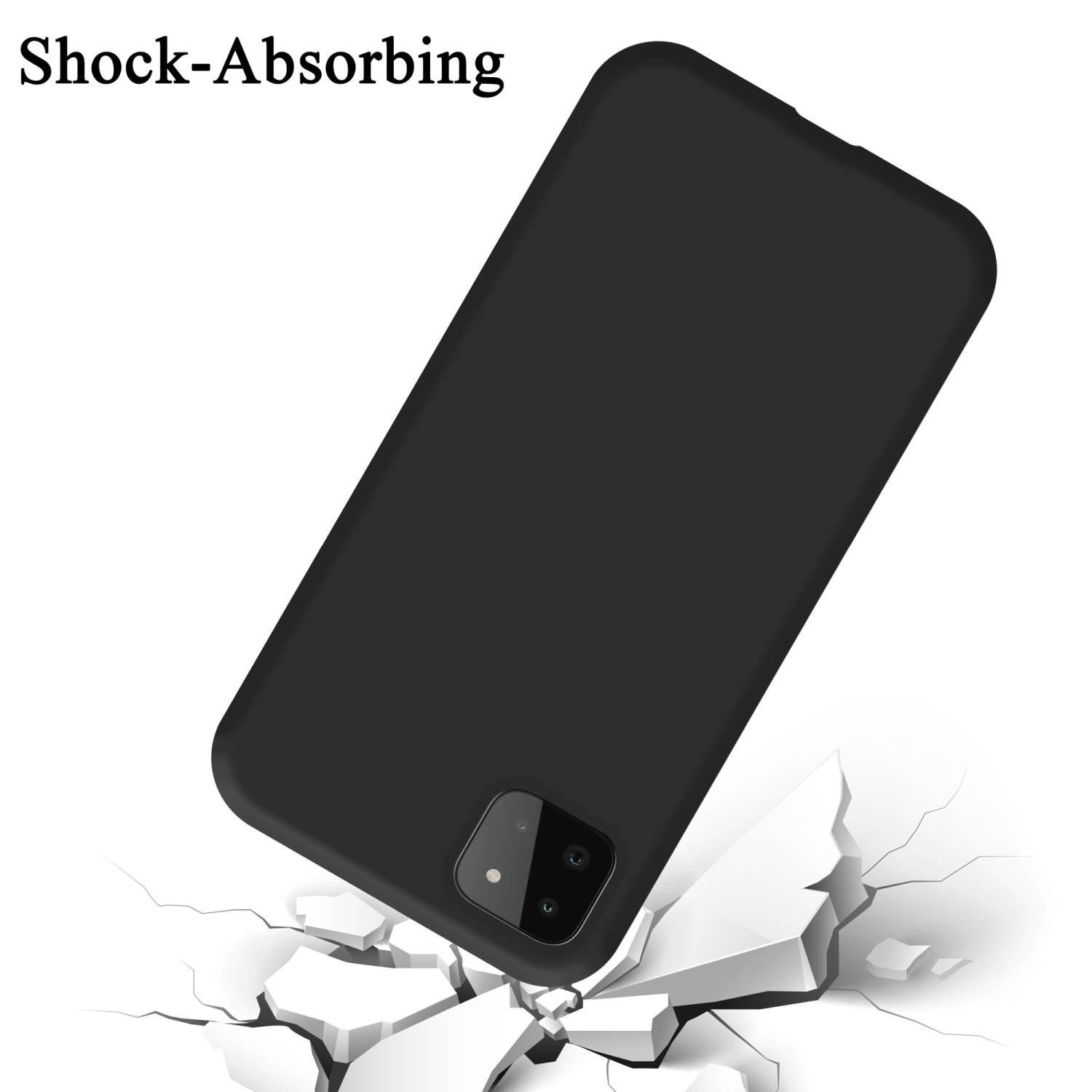 Cadorabo Schutzhülle für Samsung Galaxy A22 5G Hülle in Schwarz Handyhülle Case Cover TPU Etui